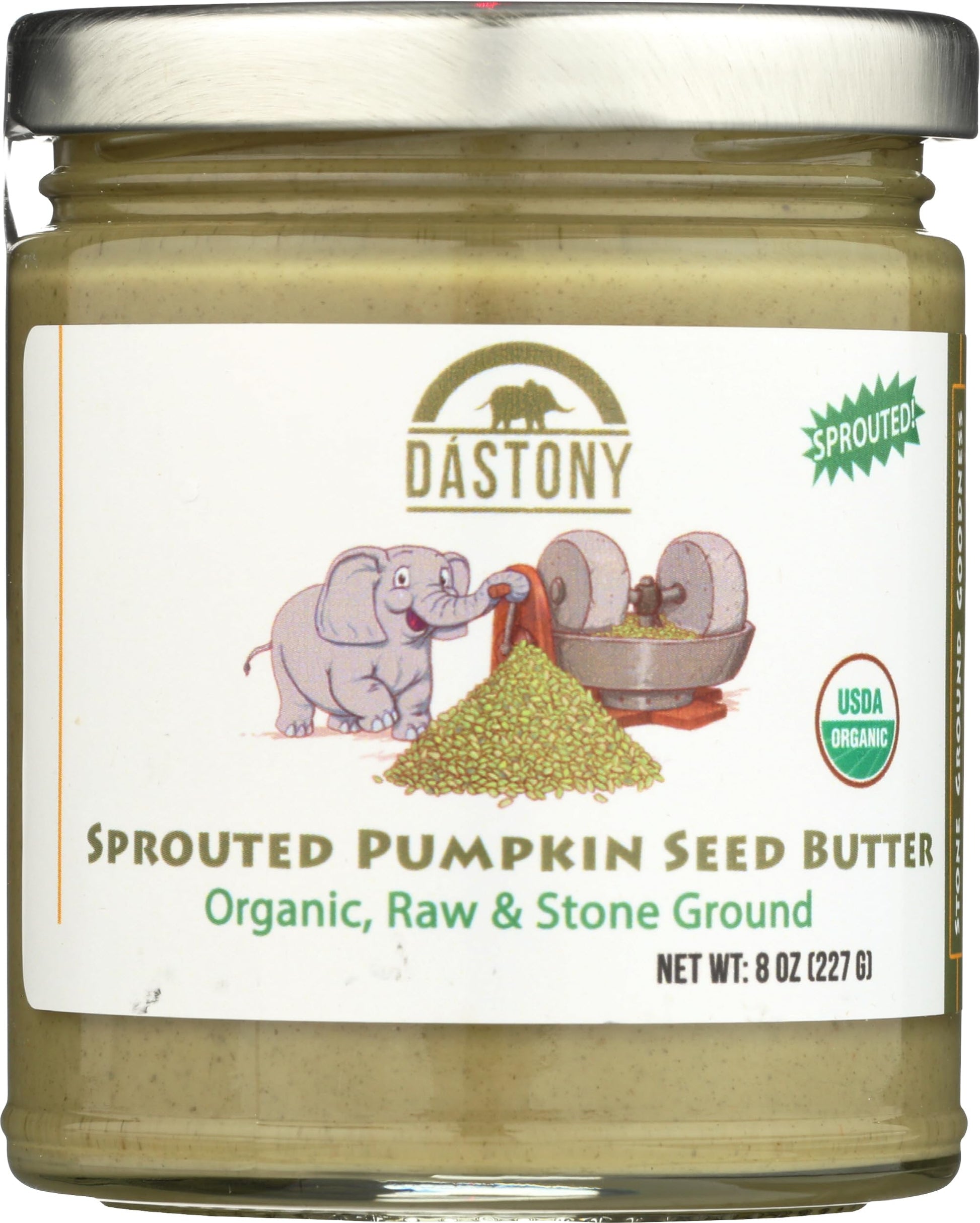 DASTONY Organic Sprouted Pumpkin Seed Butter, 8 OZ