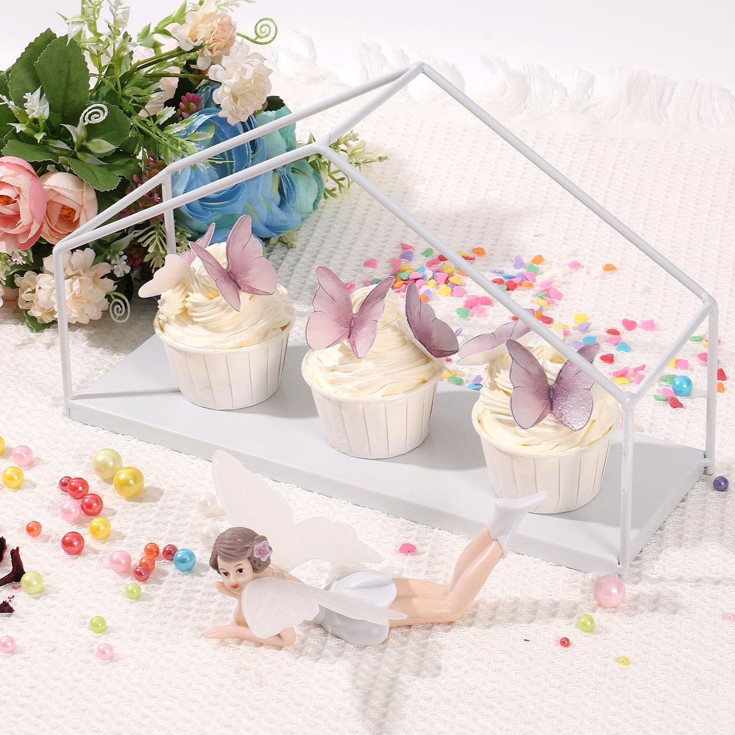 48Pcs Edible Butterflies Cake Topper Edible Butterfly Cupcake Toppers Wafer Paper Butterflies Edible Butterfly Cake Decorations