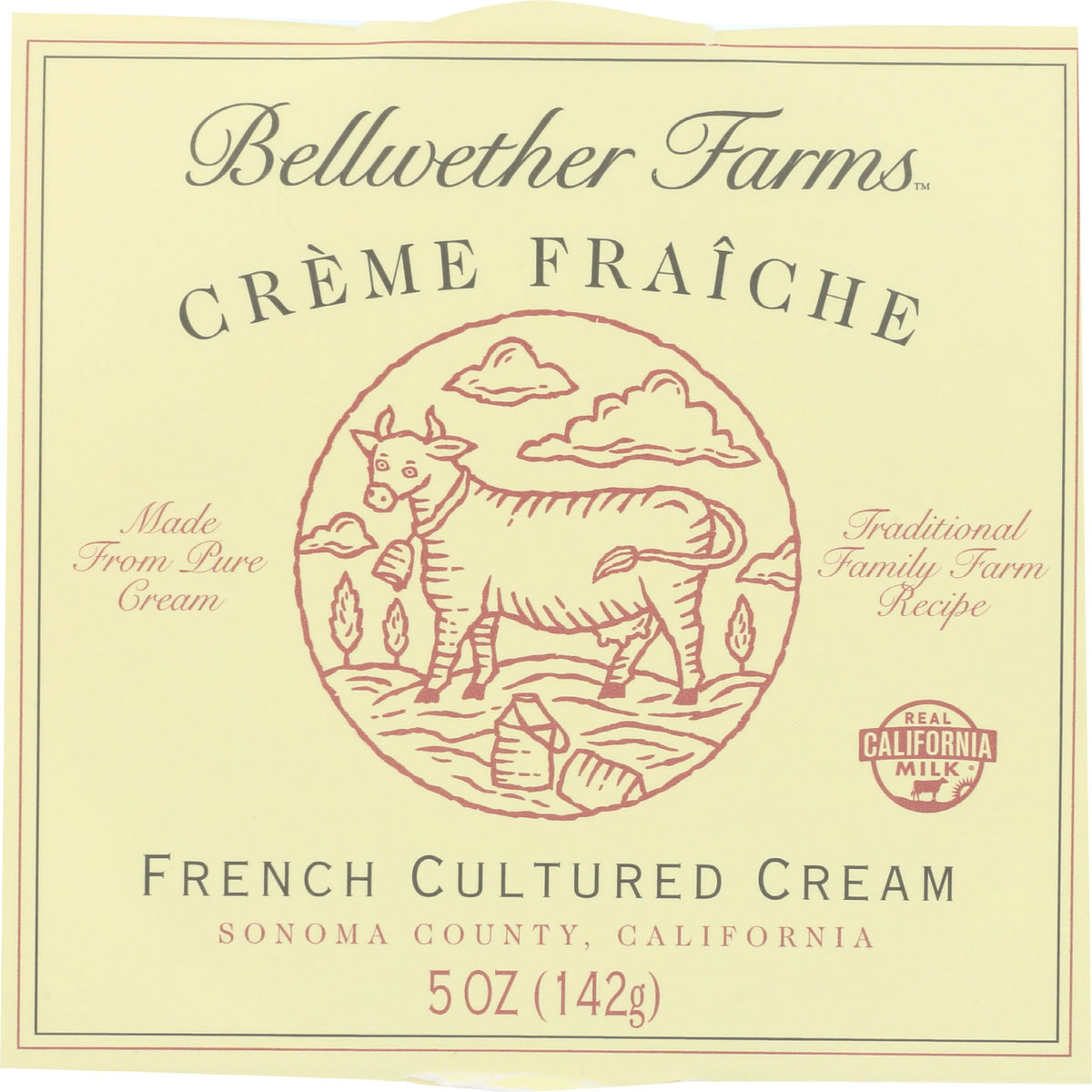 Bellwether Farms Creme Fraiche French Cultured Cream, 5 Oz