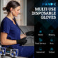 Hand-E Touch Black Nitrile Disposable Gloves Small, 100 Count - Bbq, Tattoo, Hair Dye, Cooking, Mechanic Gloves - Powder And Lat