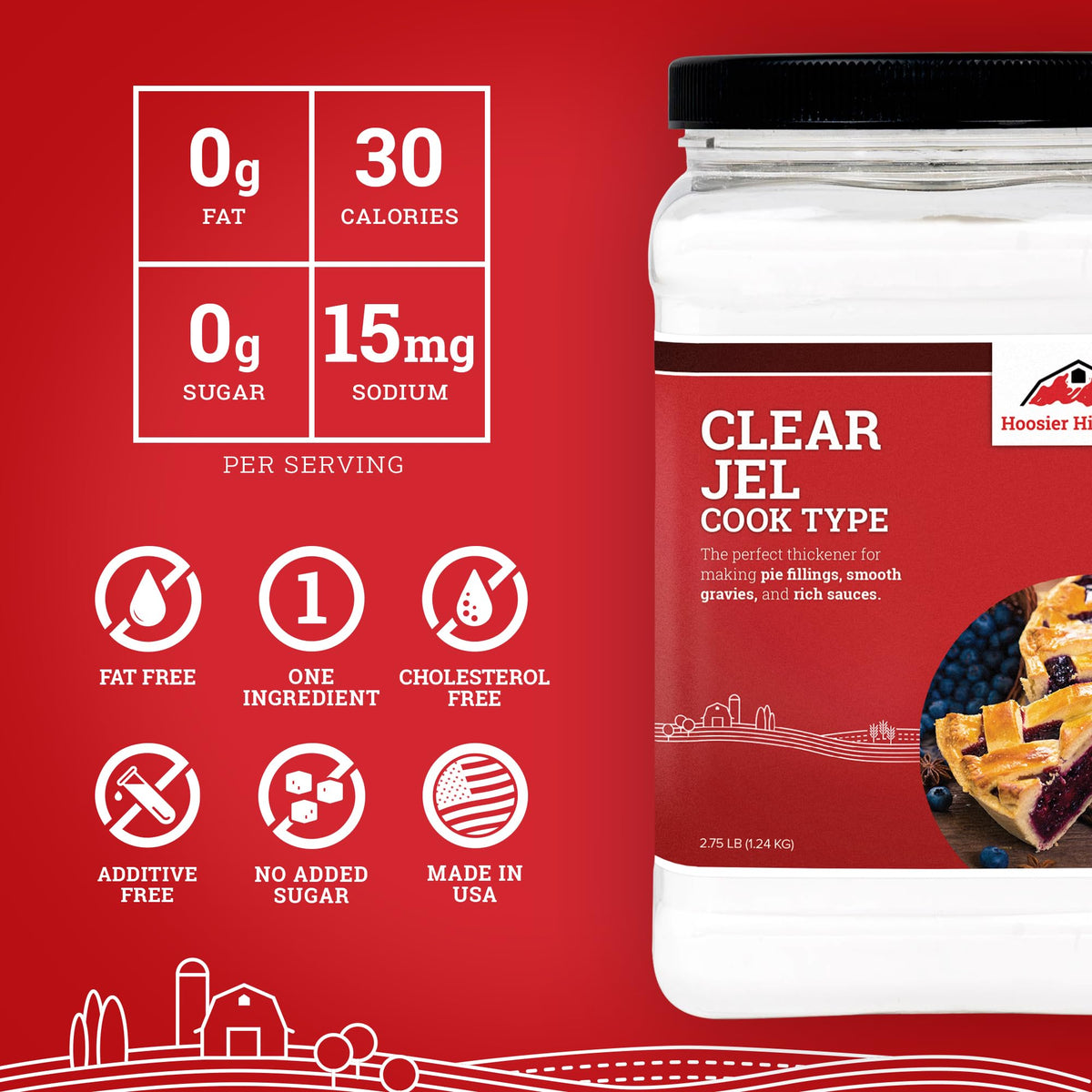 Hoosier Hill Farm Clear Jel Thickener (Cook-Type), 2.75Lb (Pack Of 1)