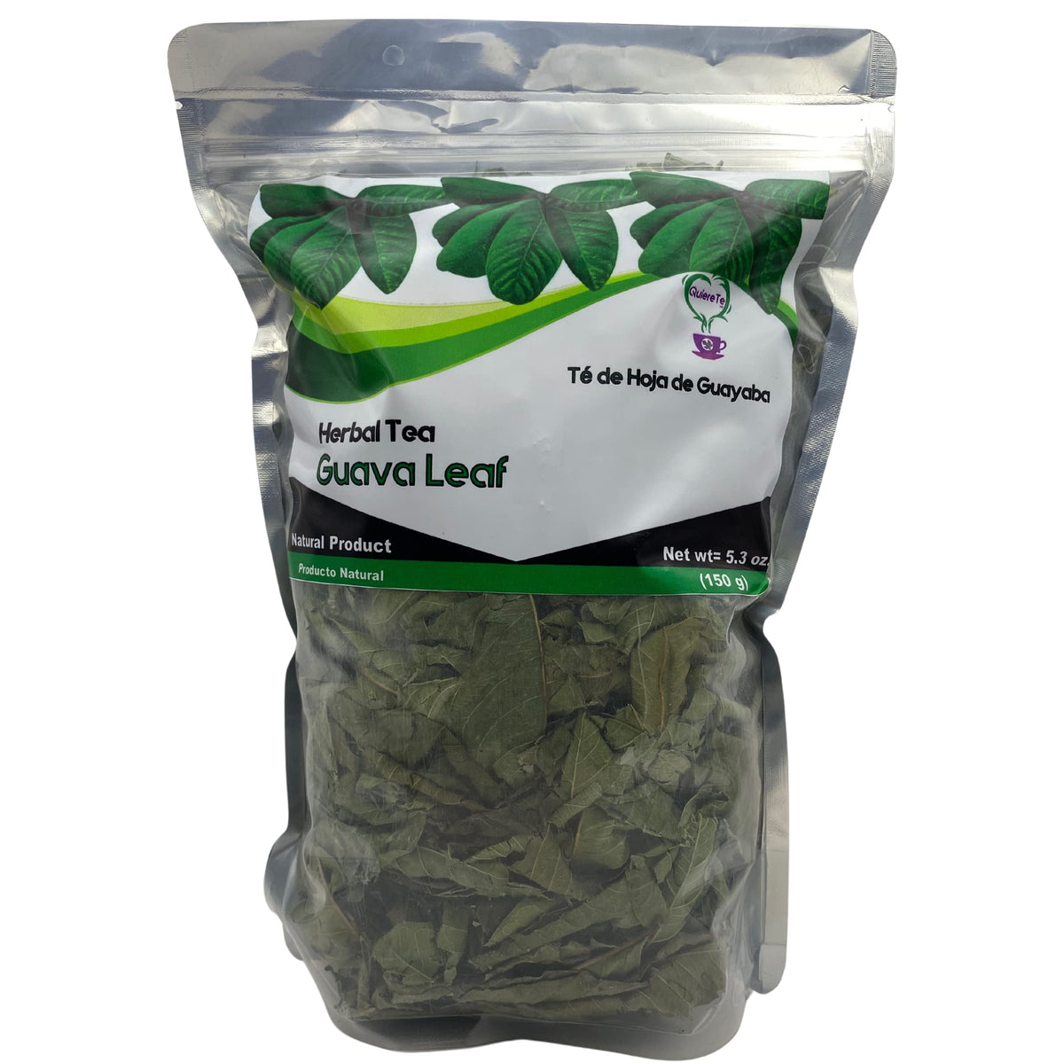 Guava Leaves, Quiere Te, Guava Tea, 5.3 Oz (150 Grams), Up To 200 Cups, Dried Whole Guava Leaves, Psidium Guajava, Guava Herbal