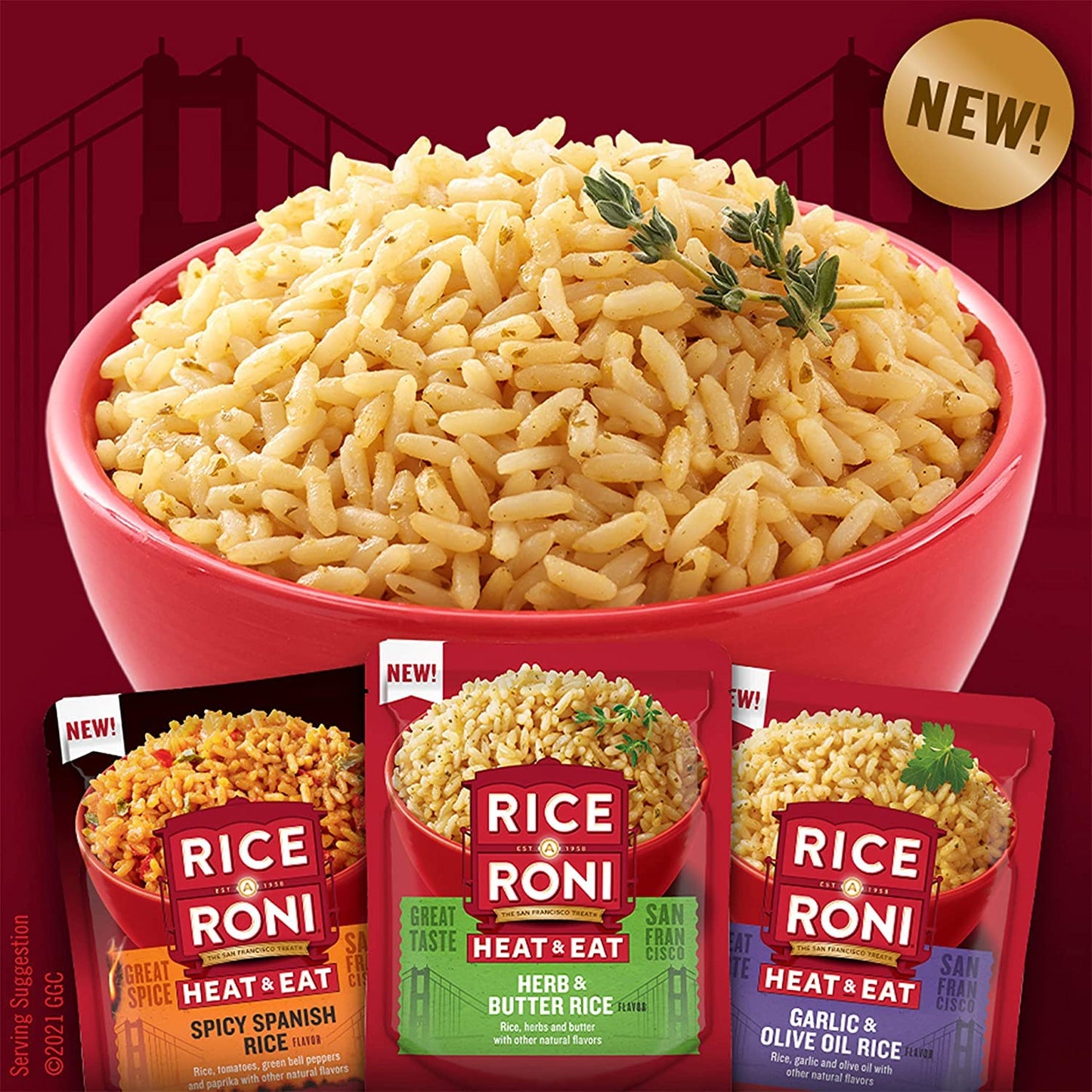 Rice-A-Roni Heat & Eat Rice, Chicken Flavor, 8.8 oz (Pack of 8), Quick Cook, Convenient Microwaveable Meal