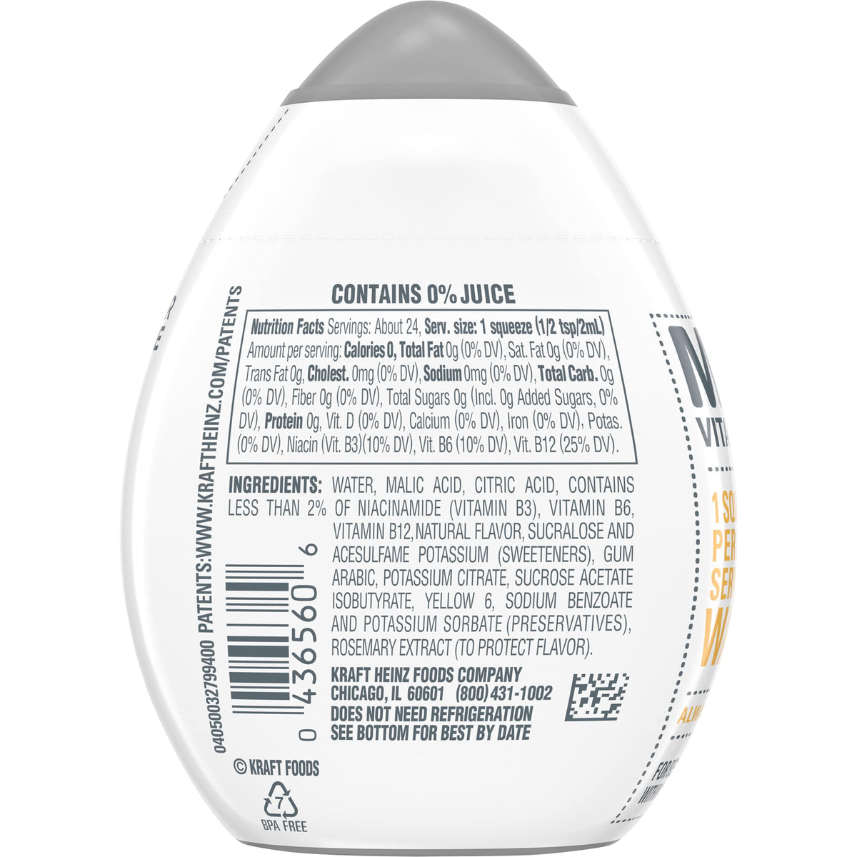 Mio Vitamins Liquid Water Enhancer, Orange Vanilla, 1.62 Oz 4-Pack
