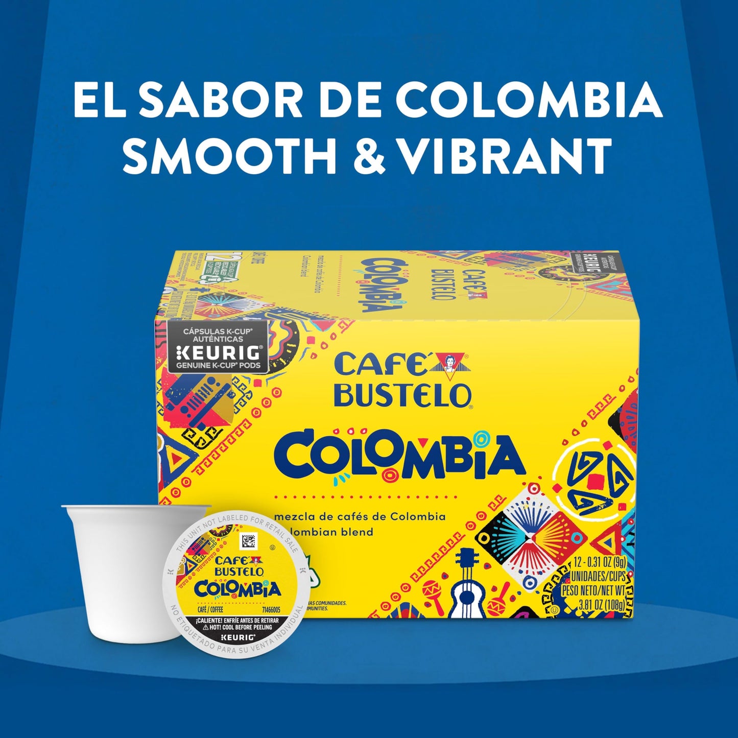 Caf   Bustelo Colombia Medium Roast Coffee, 72 Keurig K-Cup Pods