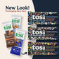 Tosi Meal Bars - Cashew Coconut, Vegan Snack Bars, 14g Protein, 12 Count, Organic, Gluten Free