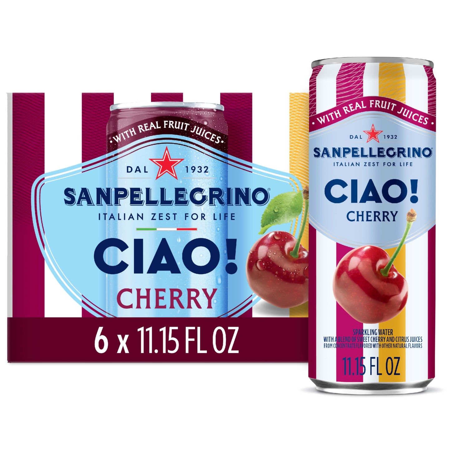 San Pellegrino Cherry Ciao Sparkling Water 6 Pack