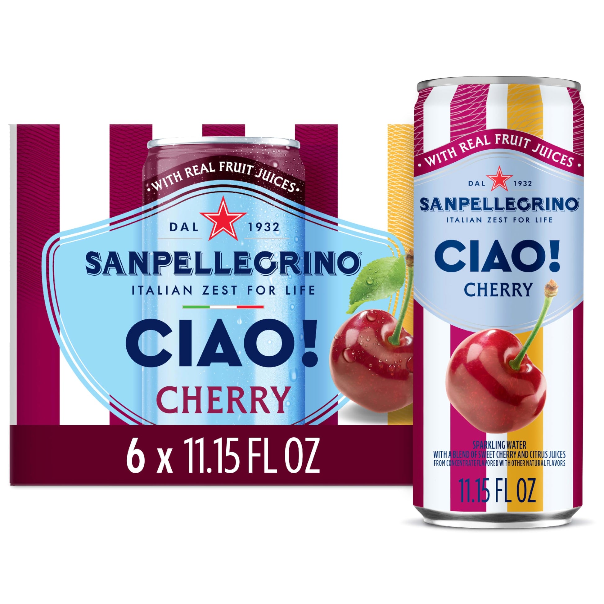 San Pellegrino Cherry Ciao Sparkling Water 6 Pack
