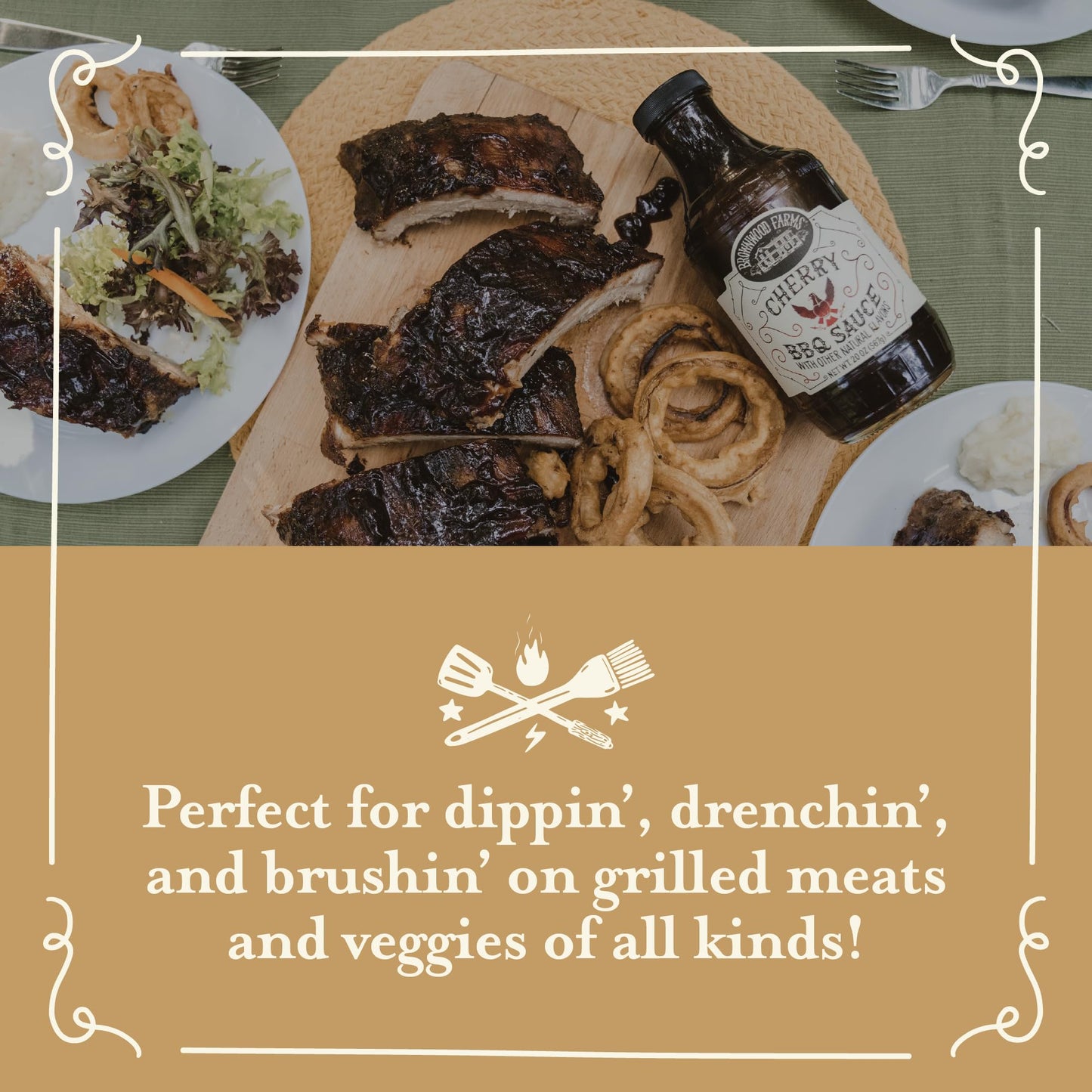 Brownwood Farms Bbq Sauce, Made In Small Batches, Sweet And Tangy, Great On Fries, Meatloaf, Burgers, Glaze, Real Ingredients 20