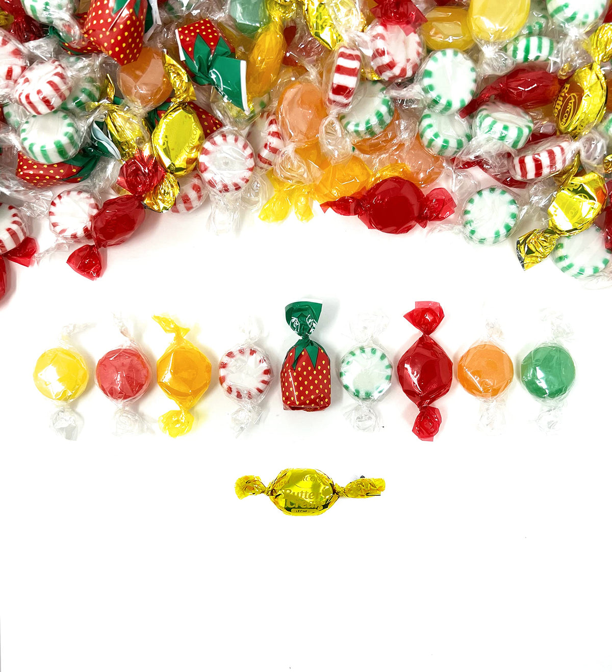 Assortit Halloween Hard Candy Assortment - Peppermint, Cinnamon, Butterscotch - 10 lbs - Orange