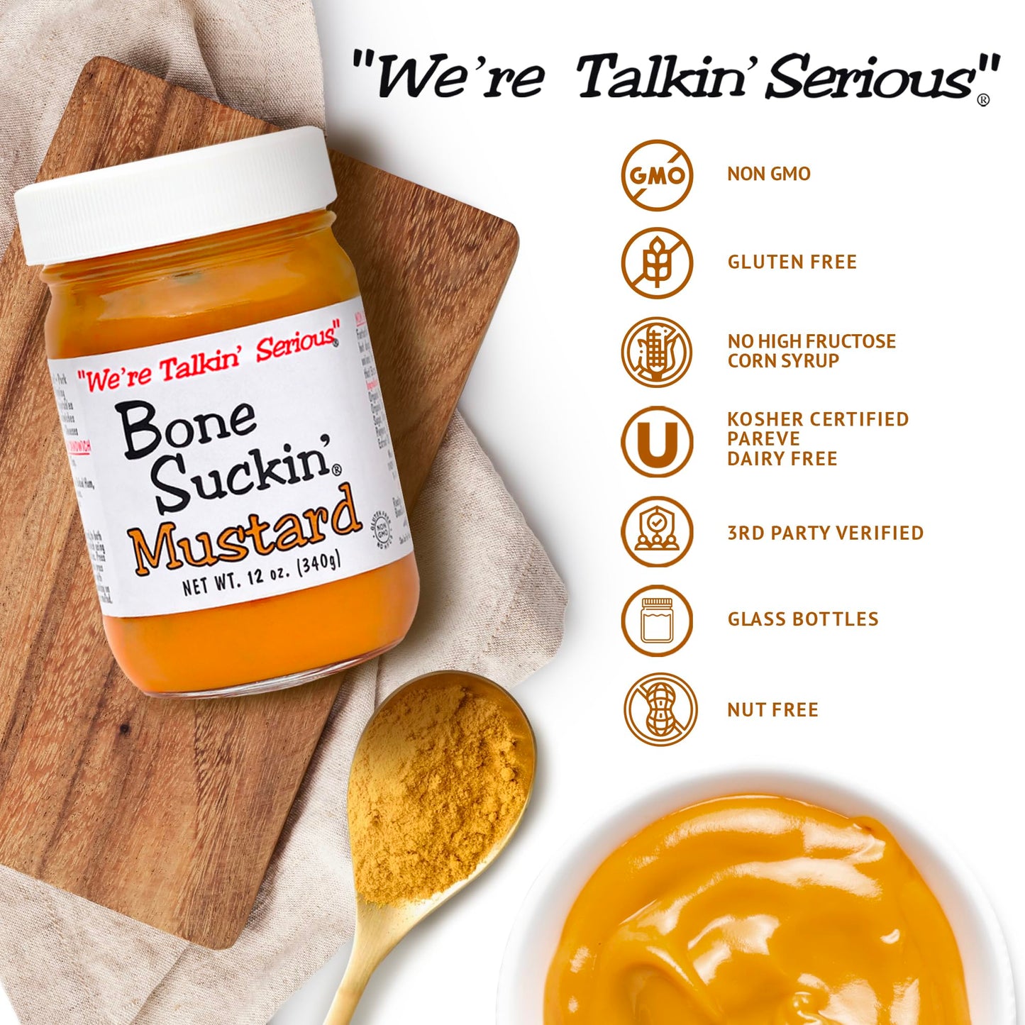Bone Suckin Mustard 12 Ounce