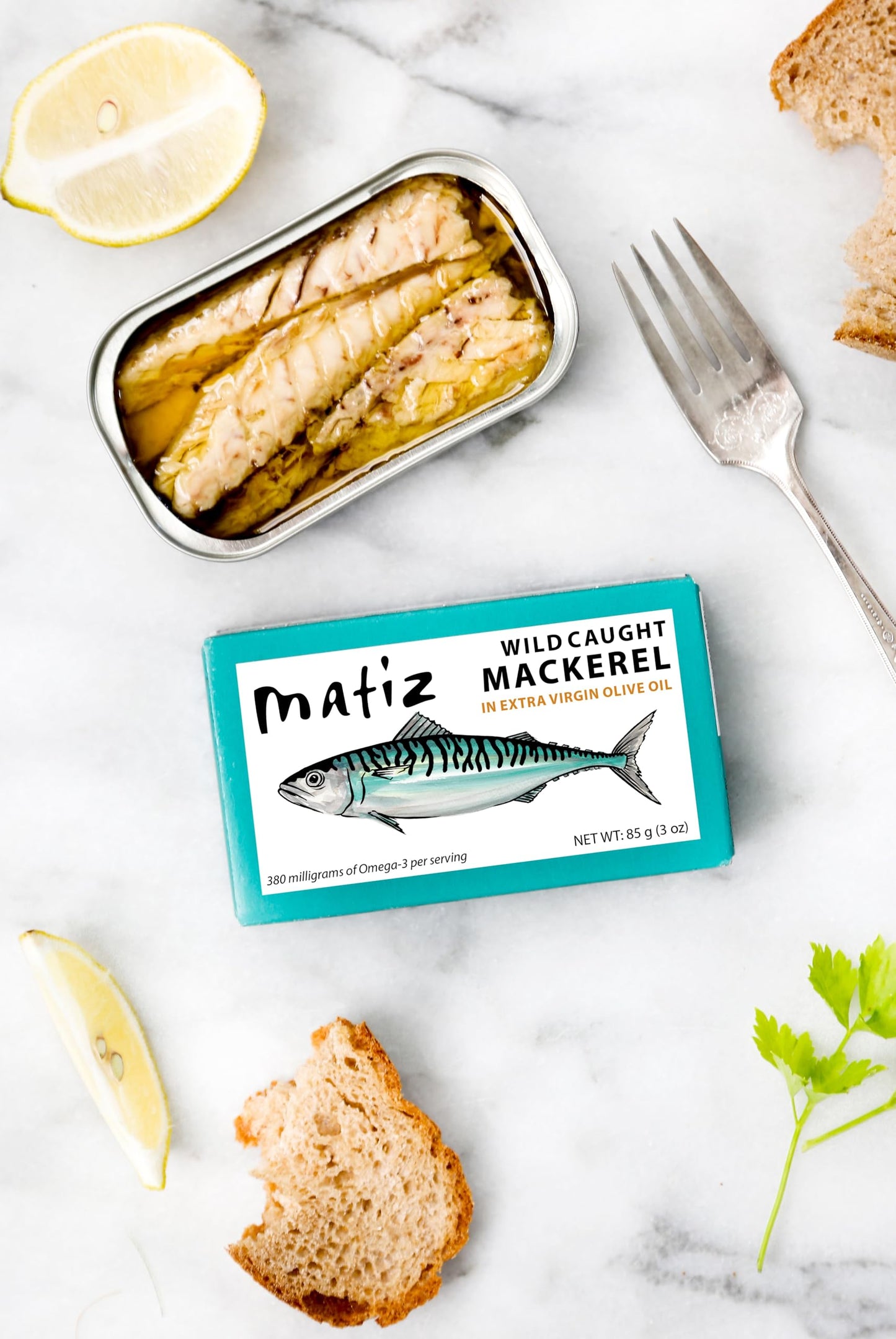 Matiz Mackerel in Extra Virgin Olive Oil, 3 Ounce (Pack of 5), Wild Caught Spanish Fish