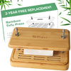 YARKOR Bamboo Tofu Press with Built-in Strainer and Drip Tray, 16oz Size, Medium, Bamboo Material