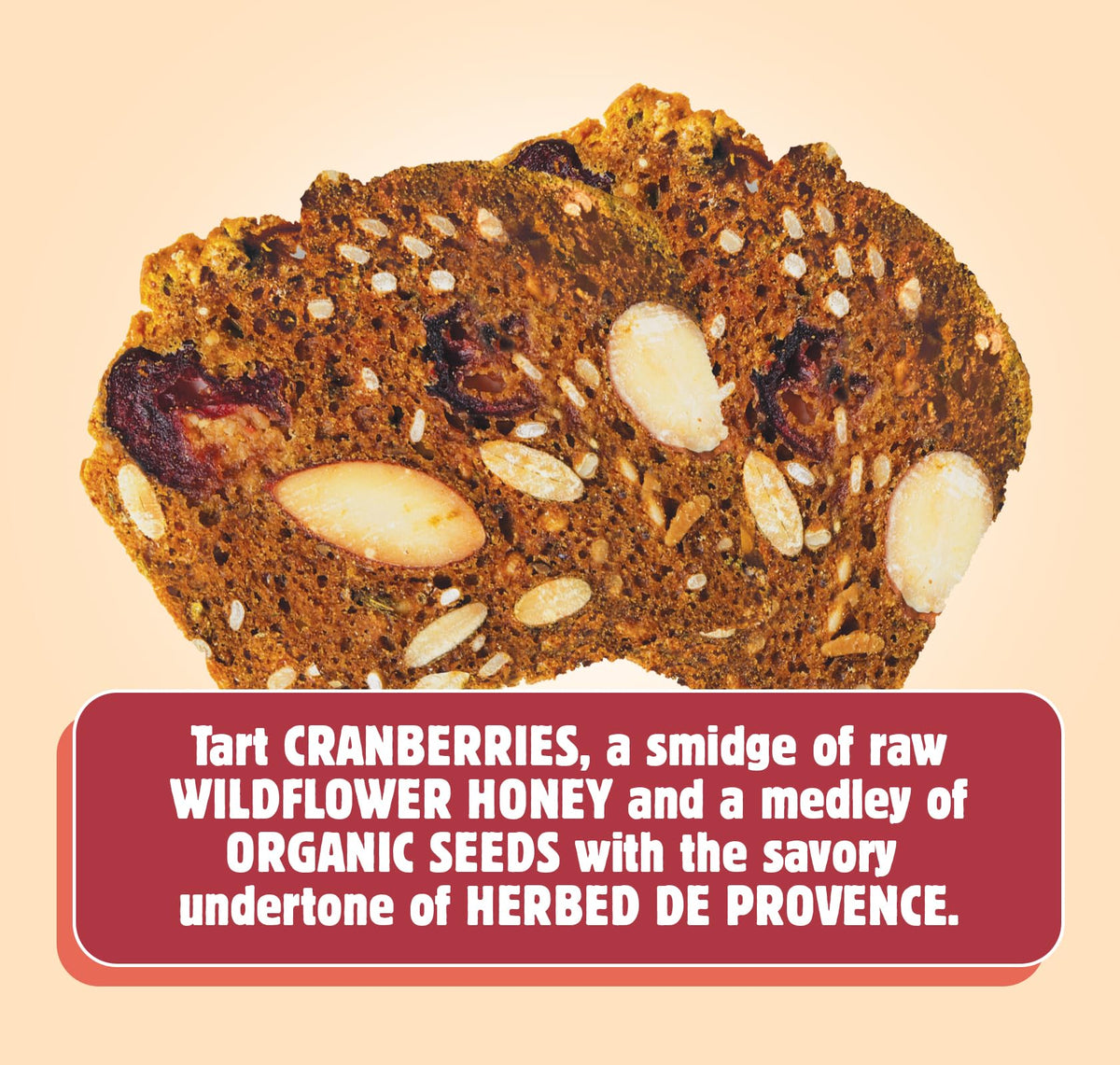 Maine Crisp Cranberry Almond Crisps, 4 Pack - Snack Crackers, Grain Free, Non-Gmo - Sweet & Savory Flavor, For Cheese Boards, Sa