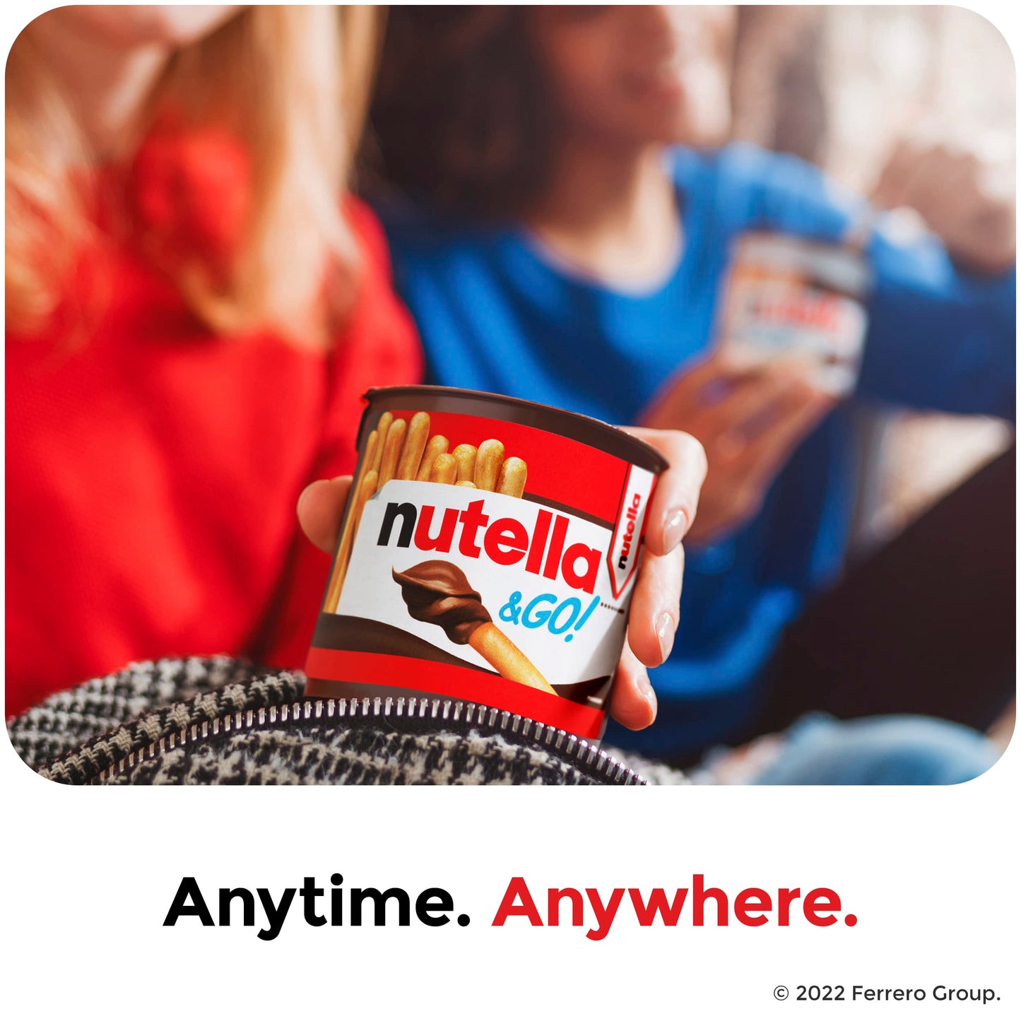 Nutella & GO! Hazelnut Cocoa Spread with Breadsticks, 1.8 oz Each, Bulk 24 Pack, Brown