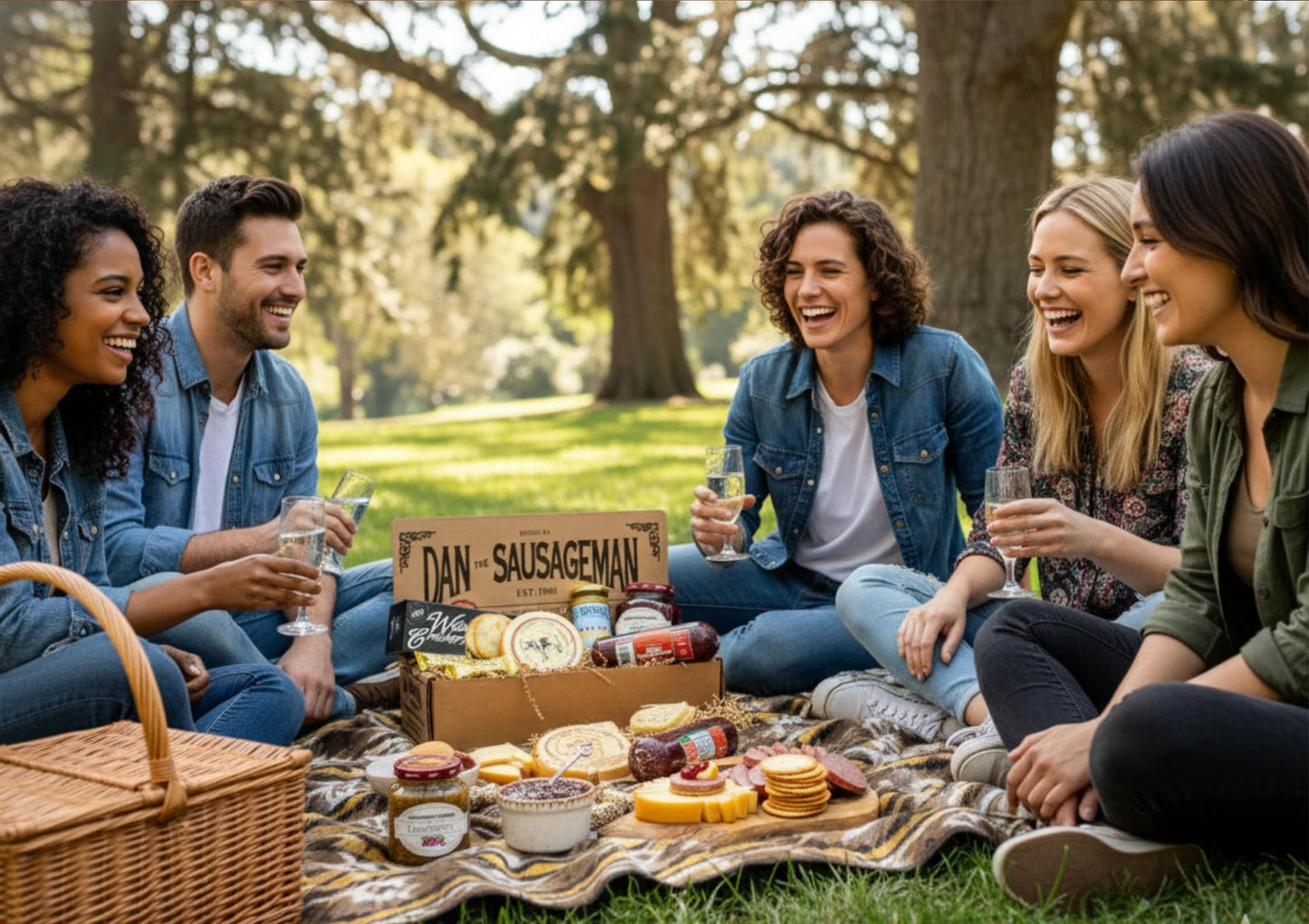 Dan The Sausageman Signature Gift (Nordic Fusion) Gift Basket – Gourmet Snacks With Summer Sausage, Cheese,  Ers, Lingonberry Sauce – Holiday, Thank You, Mother’S Day, Meat And Cheese, Snack Box