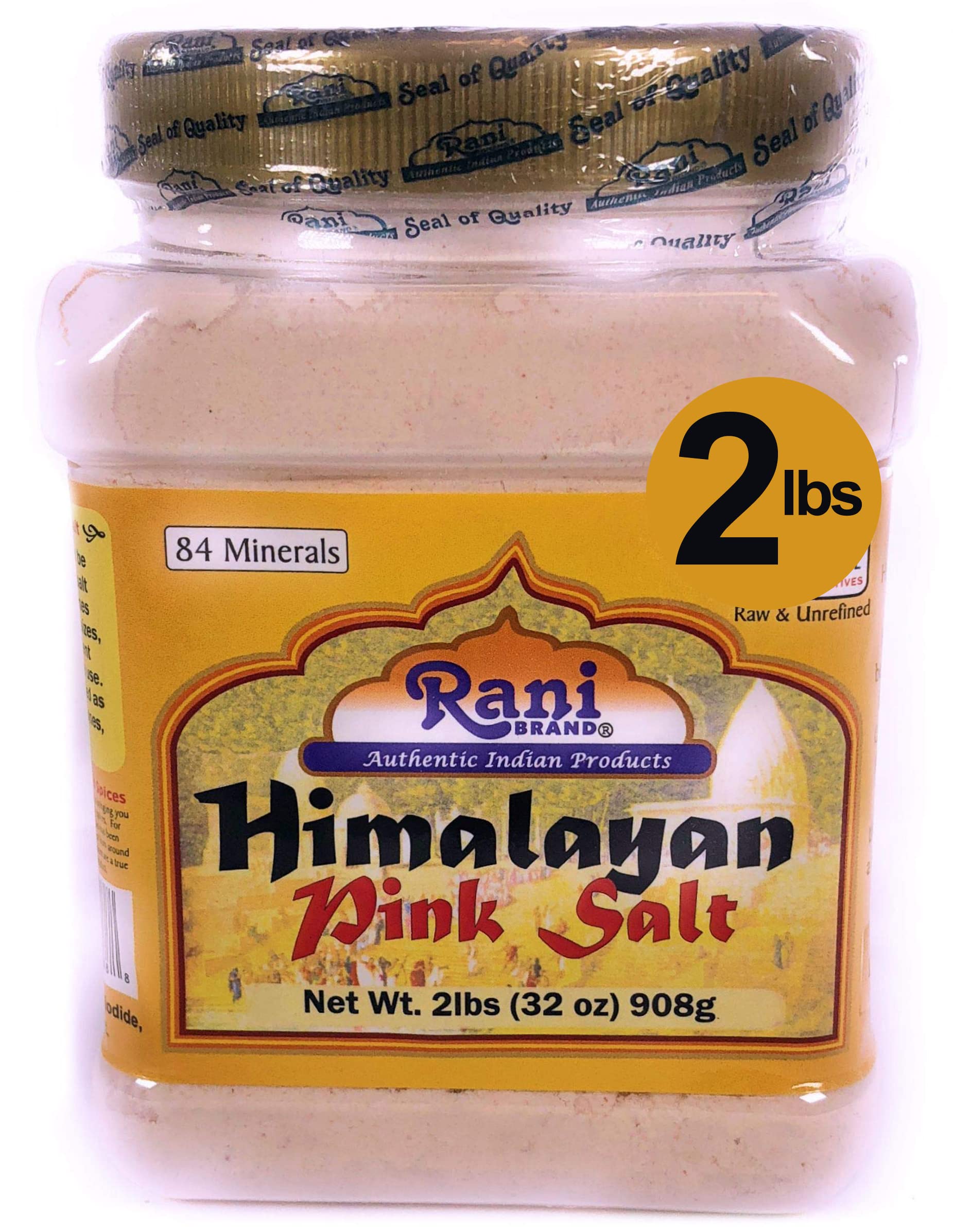 Rani Himalayan Pink Salt Powder (84 Essential Trace Minerals) 32oz (2lbs) 908g PET Jar ~ All Natural | Vegan | Gluten Friendly |