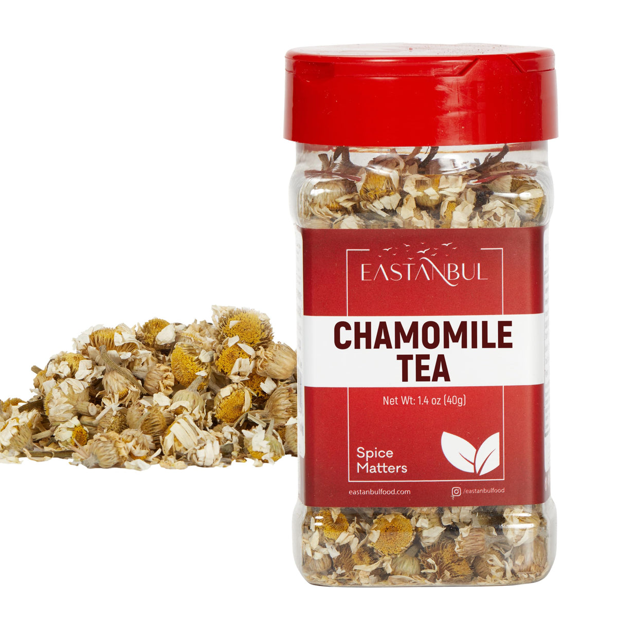 Eastanbul Chamomile Flowers Loose Dried  1.4Oz  Dried Chamomile Tea Loose Leaf  Flor De Manzanilla  Energy Blend-Free Camomile Tea  Camomille Herb  Full Flavor  Vegan  Gluten Free