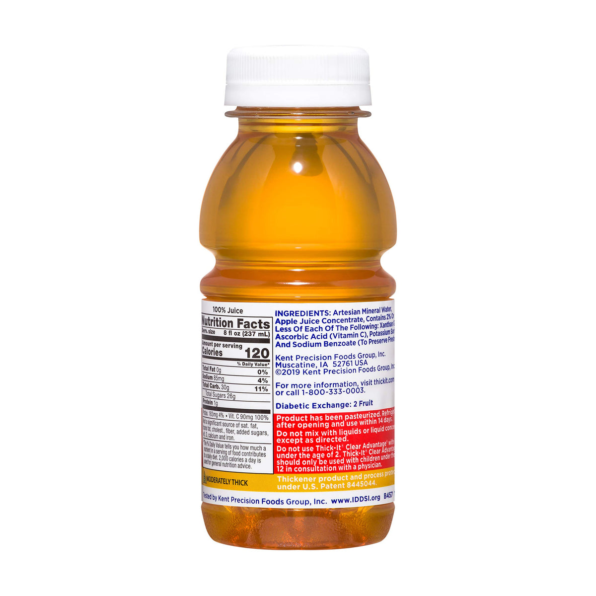 Thick-It Clear Advantage Thickened Apple Juice - Moderately Thick/Honey, 8 Oz Bottle (457)