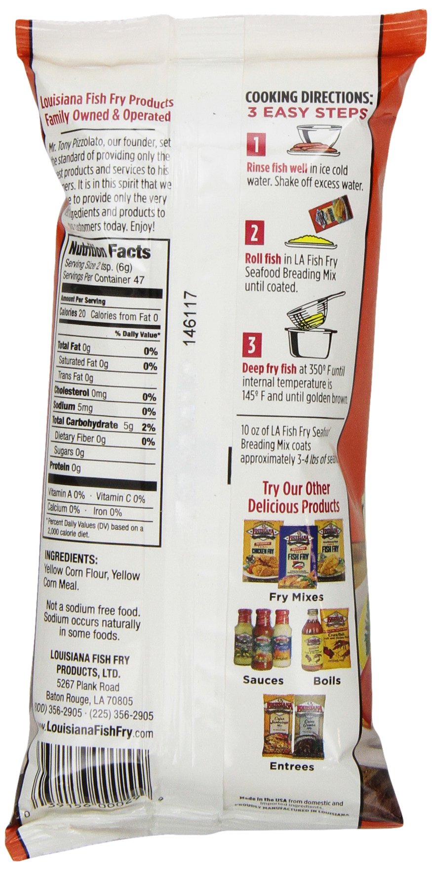 Louisiana Fish Fry Products Natural Fish Fry, New Orleans Style, 10-Ounce Bags (Pack Of 12)