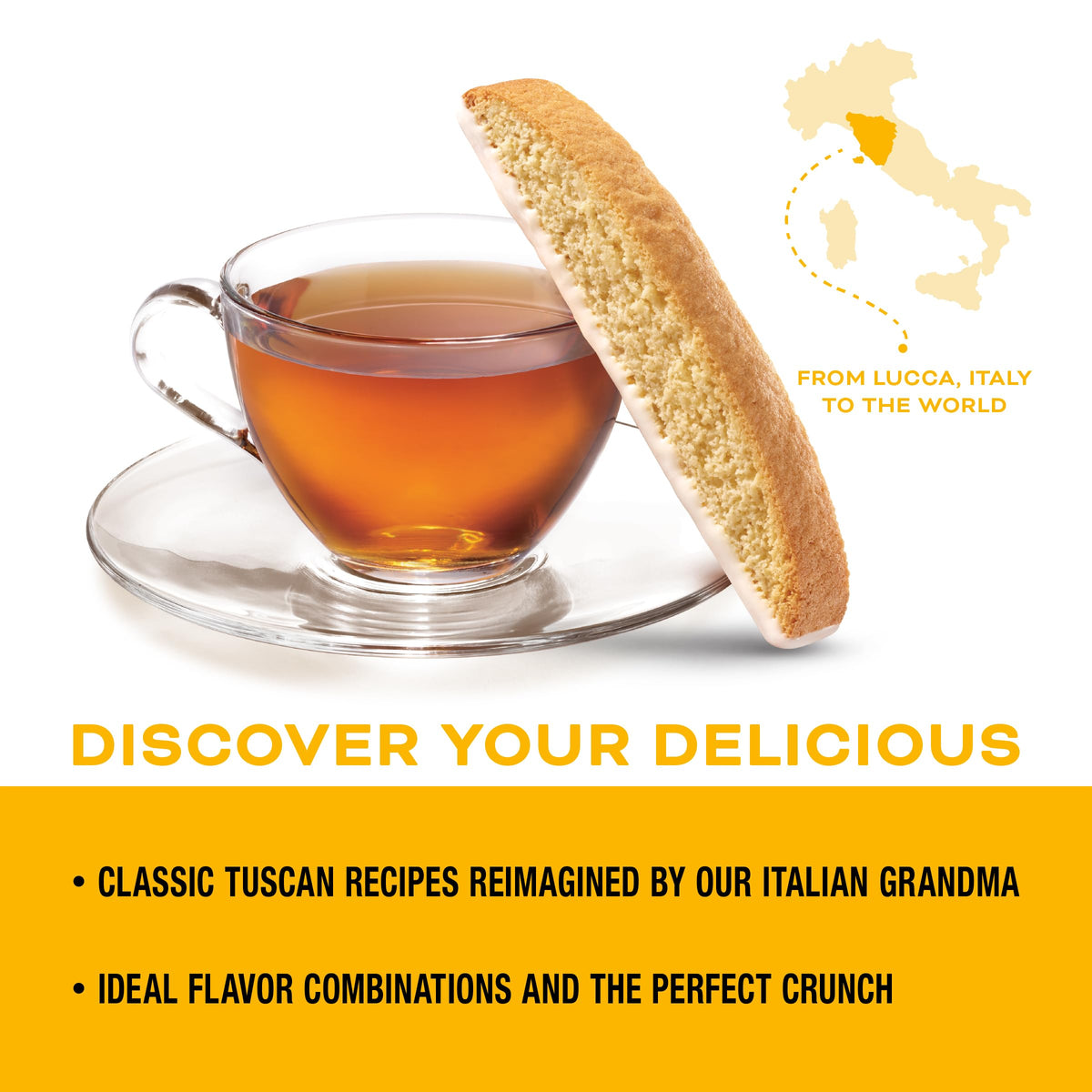 Nonni'S Limone Biscotti Italian Cookies - Lemon Cookies - Biscotti Individually Wrapped Cookies - Lemon Italian Biscotti Cookies