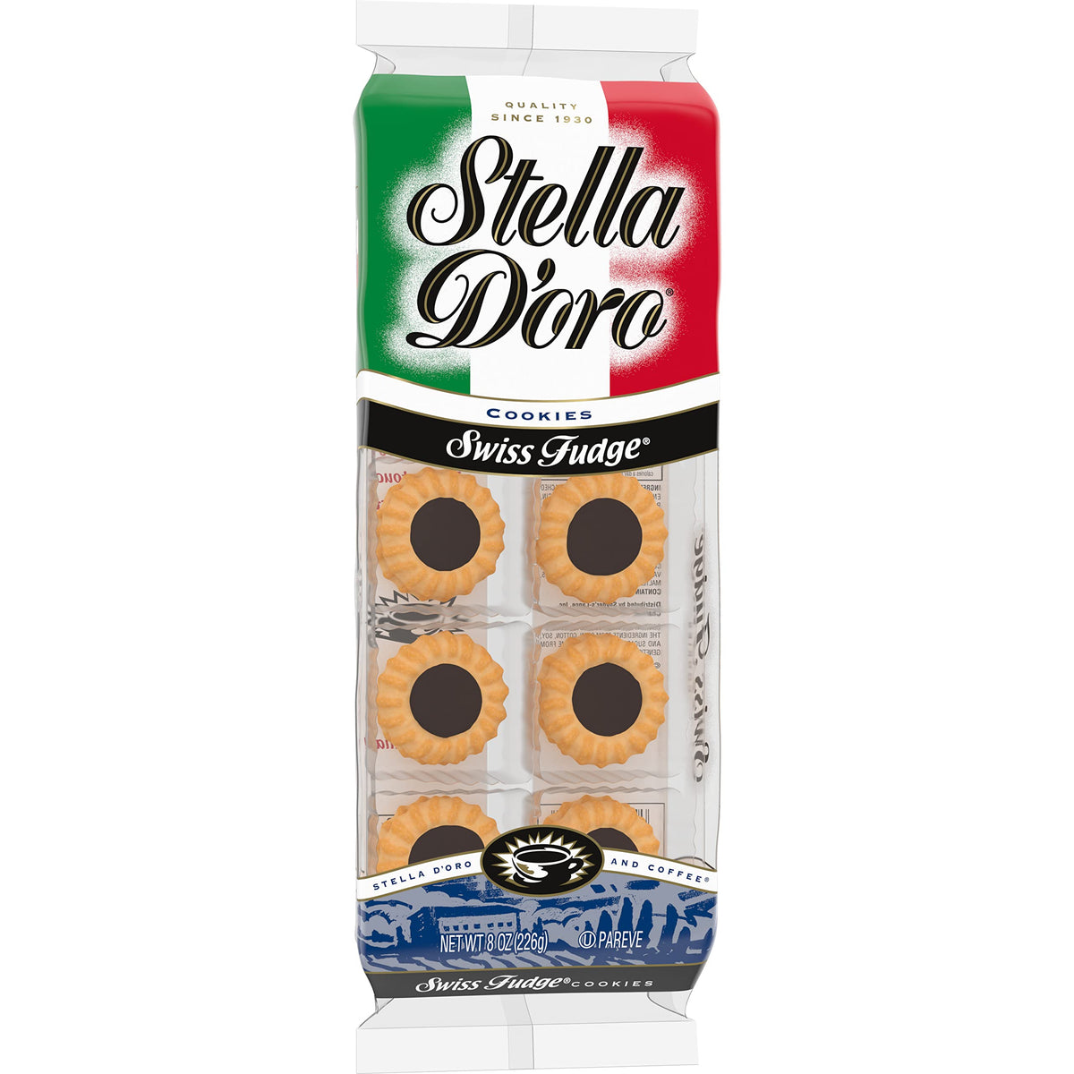 Stella D'Oro Cookies, Swiss Fudge, 8 Oz (Pack Of 16)