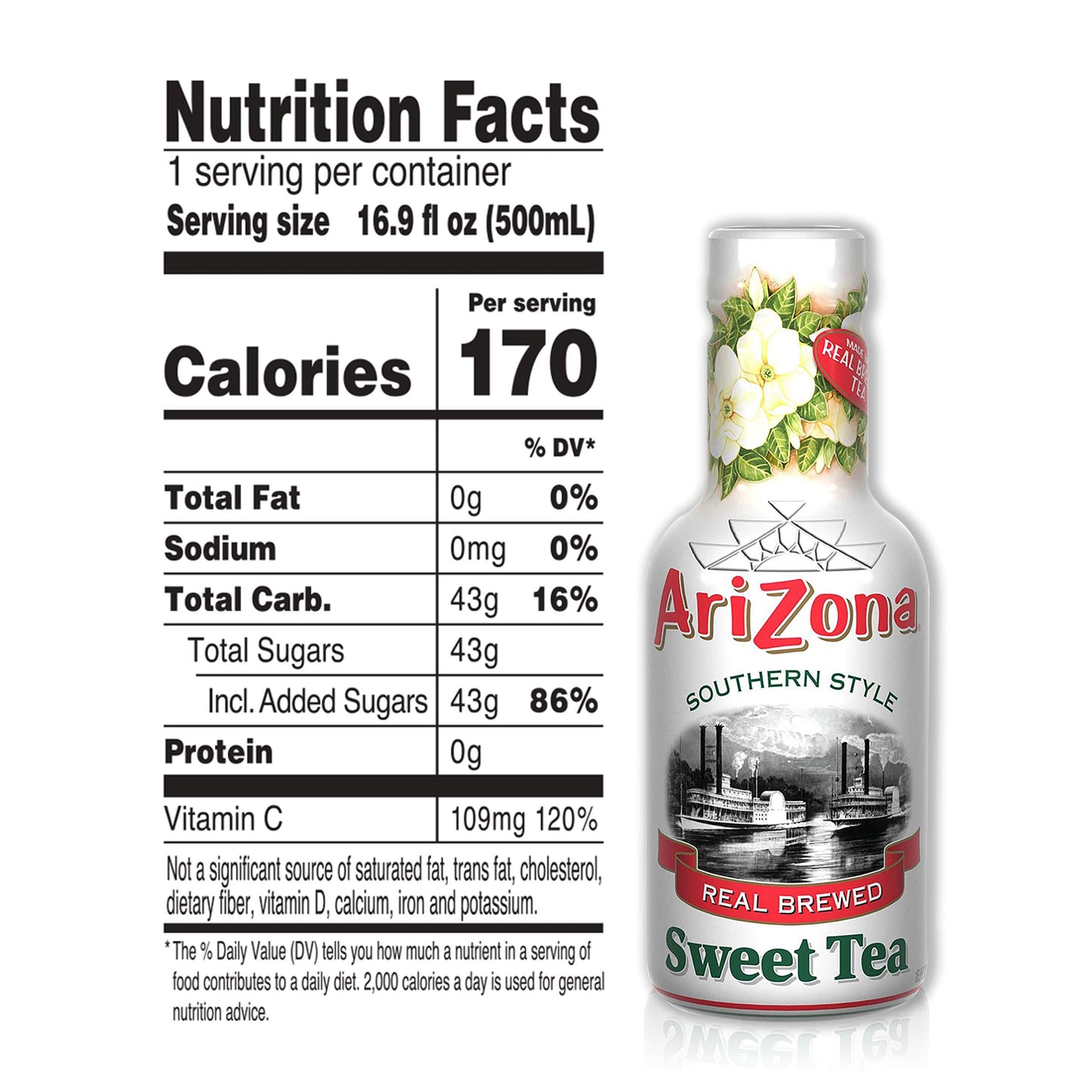 Arizona Sweet Tea - 16.9 Fl Oz, Pack of 20 Bottles
