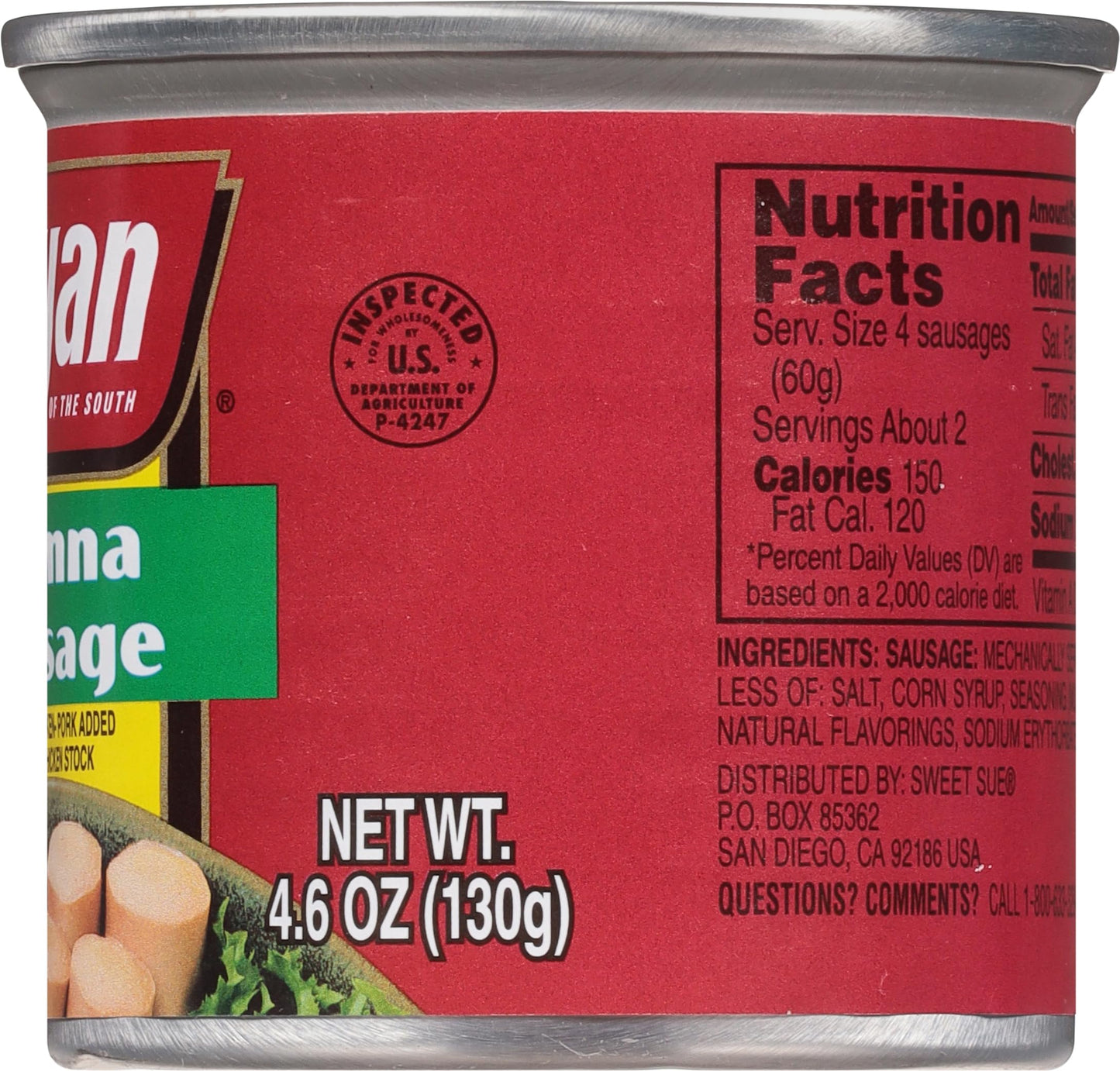 Bumble Bee Vienna Sausage, Canned Meat, Low Carb High Protein, 4.6 Ounce Can, Pack of 1