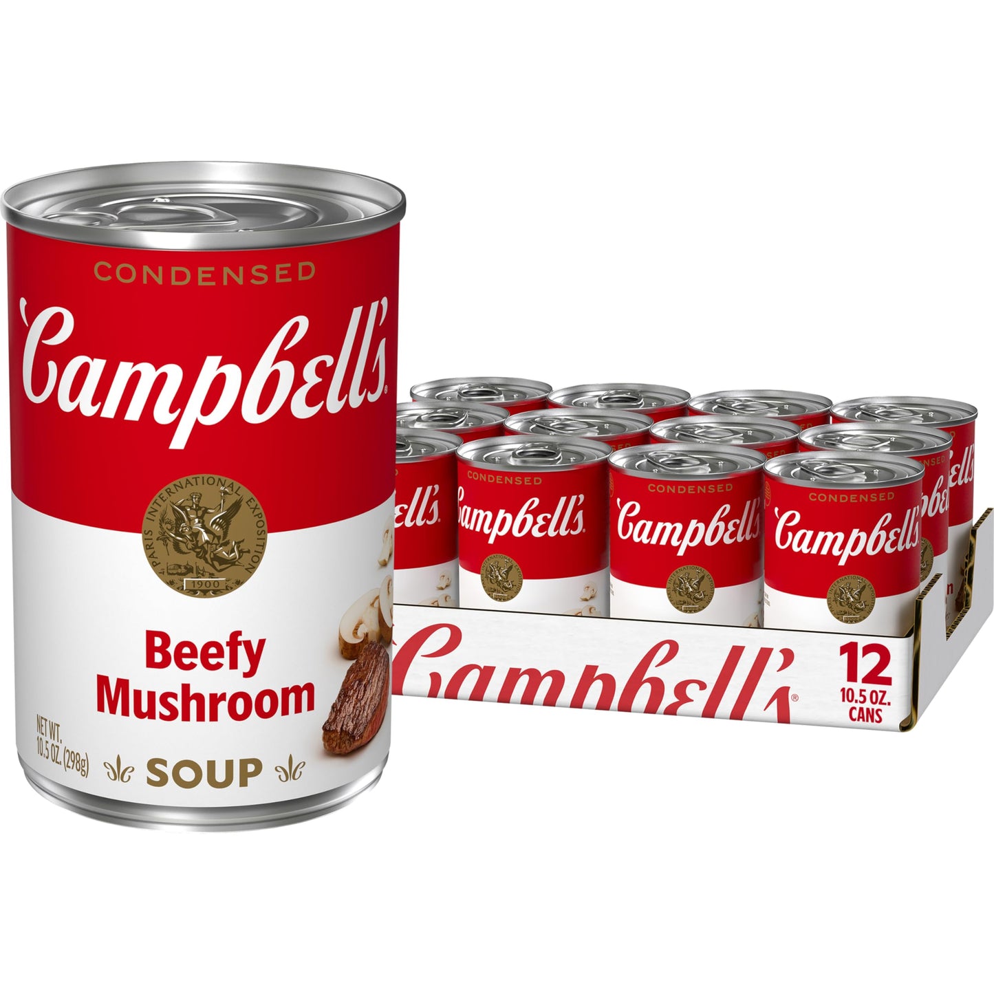 Campbell s Condensed Beefy Mushroom Soup, 10.5 oz Can (12 Pack)