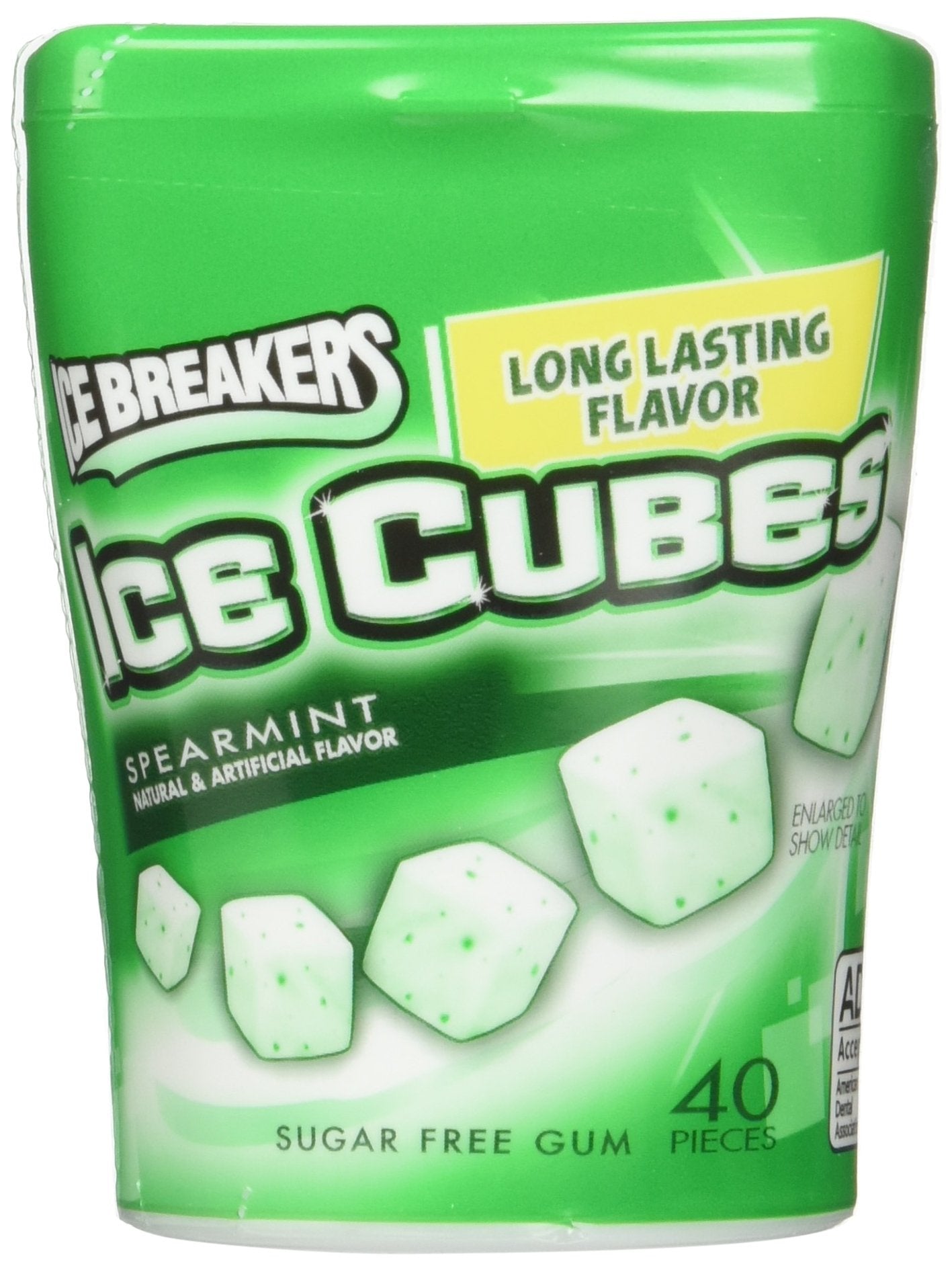 Ice Breakers Ice Cubes Spearmint Gum Bottle Pack- 4 ct