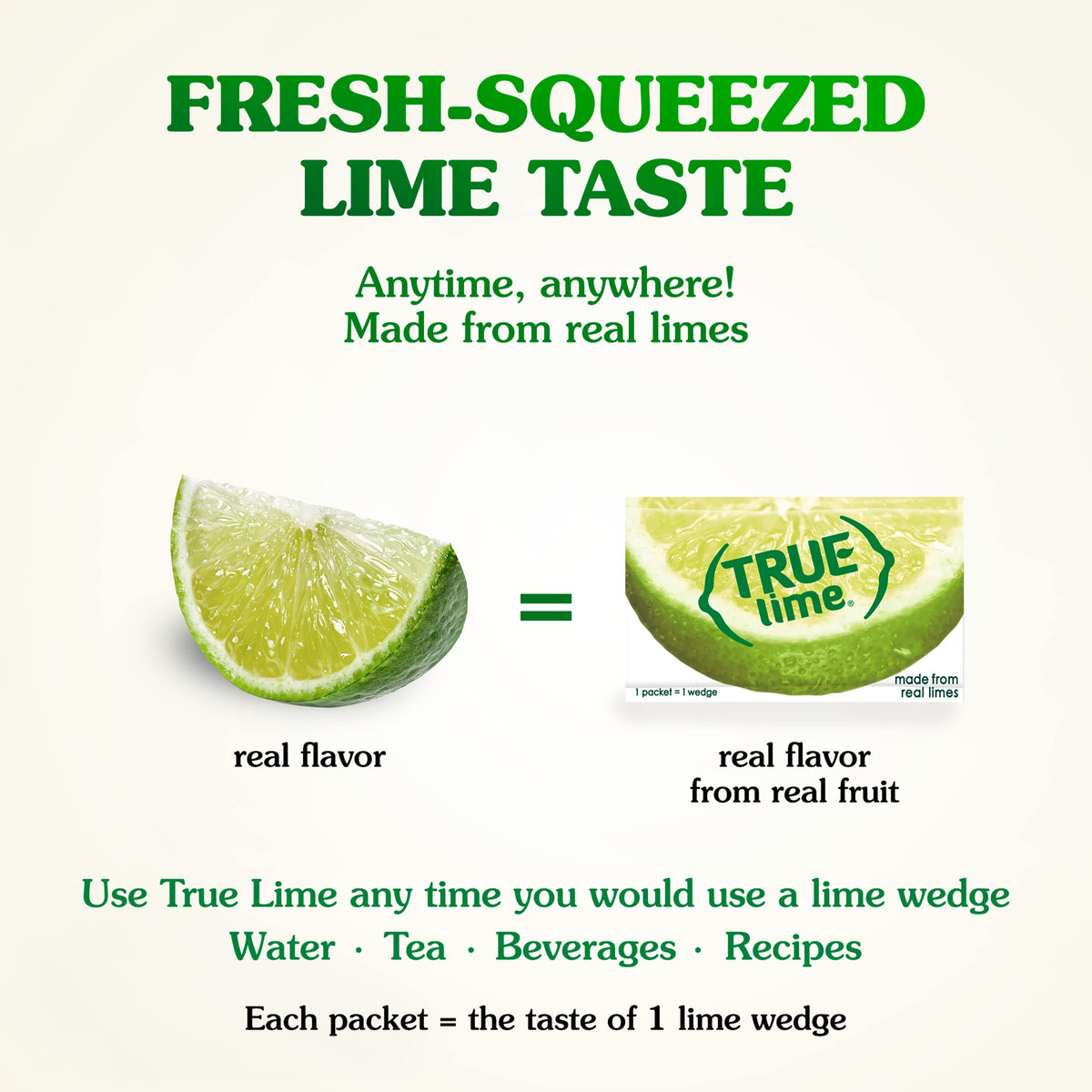True Citrus TRUE LIME Water Enhancer, 100 Packets, 0 Calorie, Sugar Free Lime Flavor, 2.82 Ounce Dispenser Pack