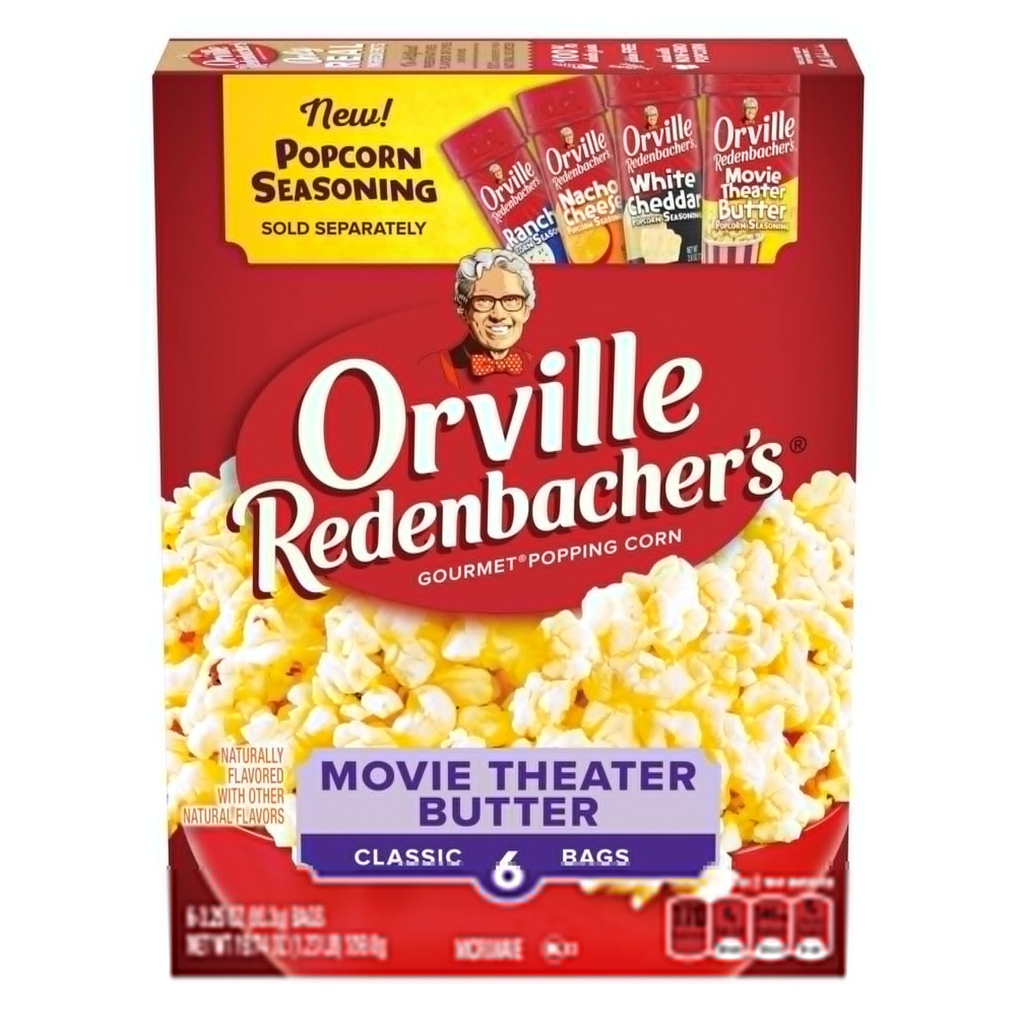 Orville RedenbacherS Microwave Popcorn  Movie Theater Butter Flavor  3.29 Oz.  6-Count