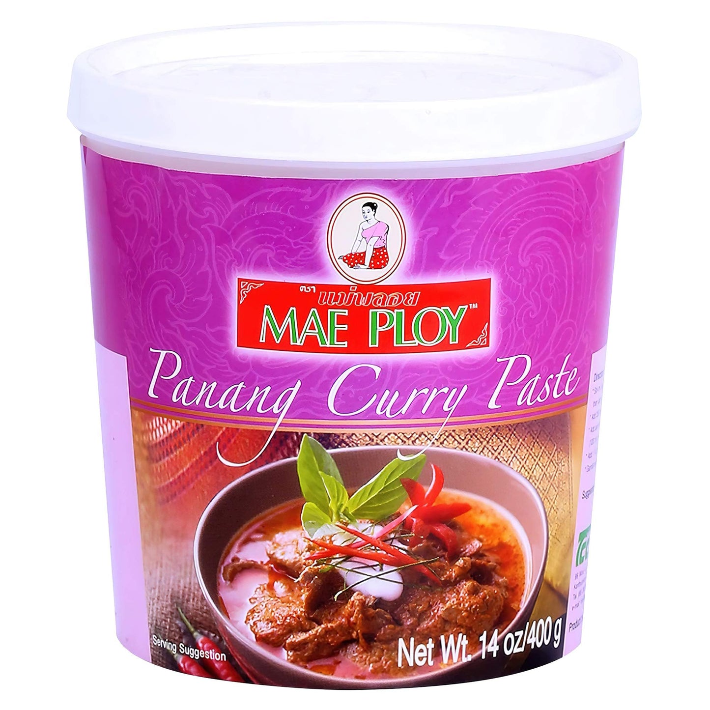 Mae Ploy Panang Curry Paste, Authentic Thai Panang Curry Paste for Thai Curries & Other Dishes, Aromatic Blend of Herbs, Spices 
