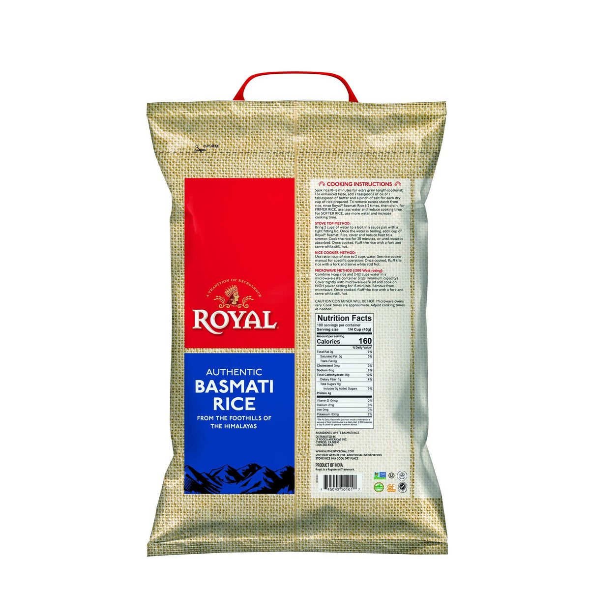 Royal Organic Sona Masoori Rice, 20 Pound