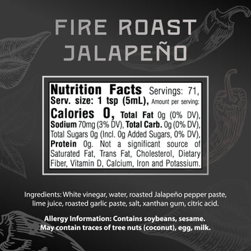 Melindas Fire Roasted Jalapeo Hot Sauce with Aromatic Garlic - Gourmet Green Pepper Sauce Perfect for Grilled Meats & Veggies  Tacos  Eggs & More - Mild Heat - Keto  Vegan  Non-GMO - 12oz