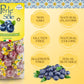 Perle di Sole Italian Candy - Blueberry Hard Candy with a Tart Fizzy Filling - Italian Candy Individually Wrapped (7.05 oz | 200
