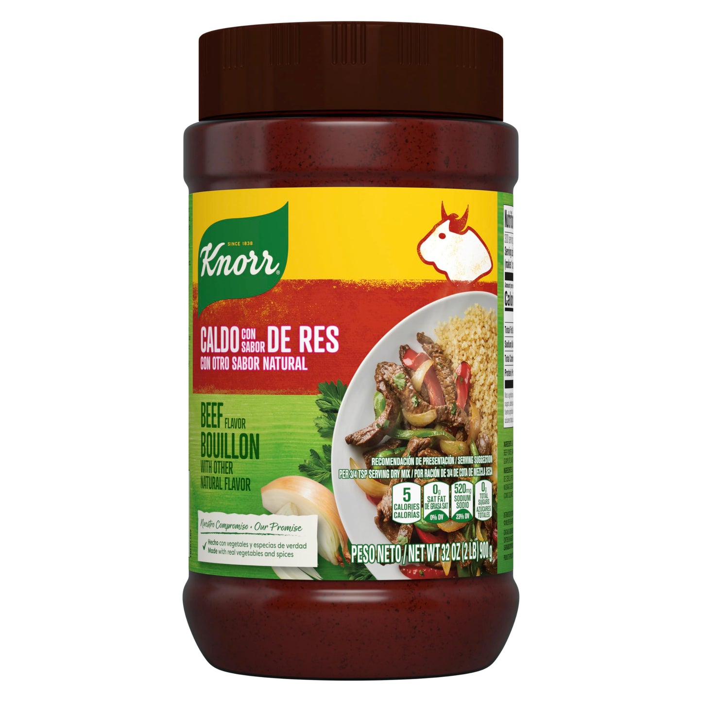 Knorr Granulated Bouillon Beef, 2.0 lb (Pack of 6), Beef Flavor