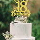 18 Birthday Cake Toppers-Gold Glitter, 18th Cake Topper for boy,18 Cake Topper For girl, 18th birthday decorations,18th Birthday