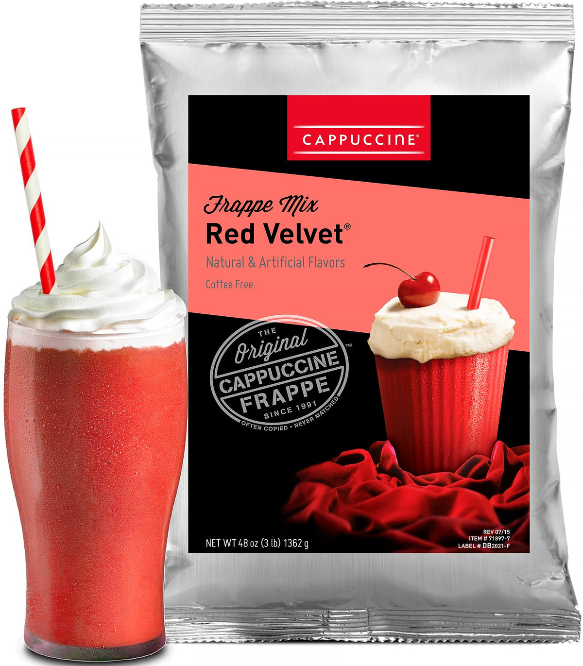 Cappuccine Red Velvet Frappe Mix, 3 Pound (Pack Of 1)