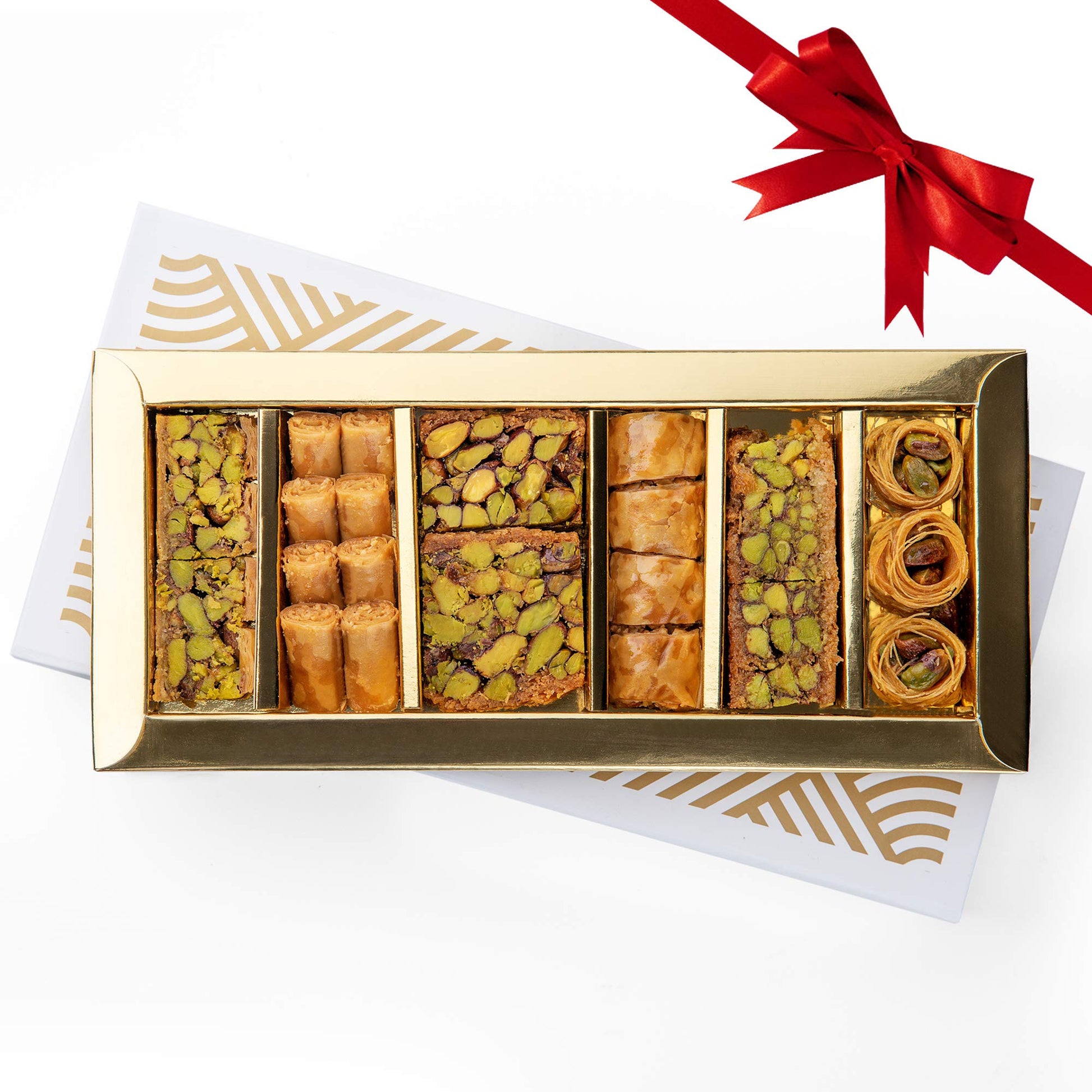 Anabtawi Middle Eastern Sweets - 21-Piece Assorted Baklava  Pistachio And Almond Pastry - Traditional Arabic Baklava Gift Box - No Preservatives  No Additives - Gourmet Baklava Pastry Boxes - 180G