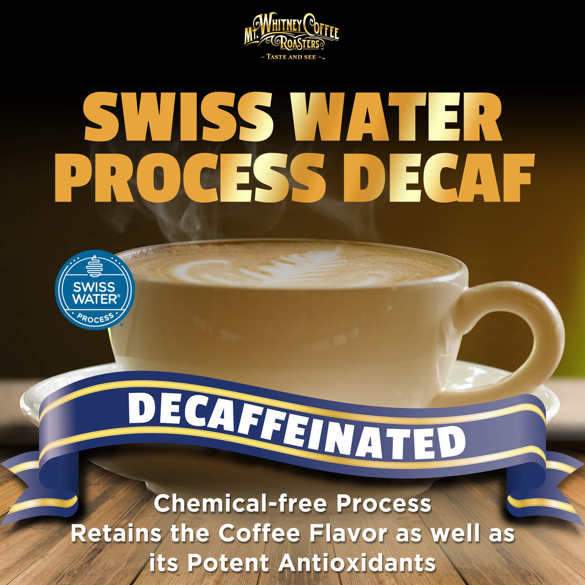 Mt. Whitney Organic Swiss Water, Low Acid, Decaf Coffee From Peru (Ground, 12 Oz)