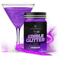 BeePoint Edible Glitter for Drinks, 15g Violet, Food Grade, Vegan, Gluten Free, Perfect for Cocktails, Baking, and Cake Decorating