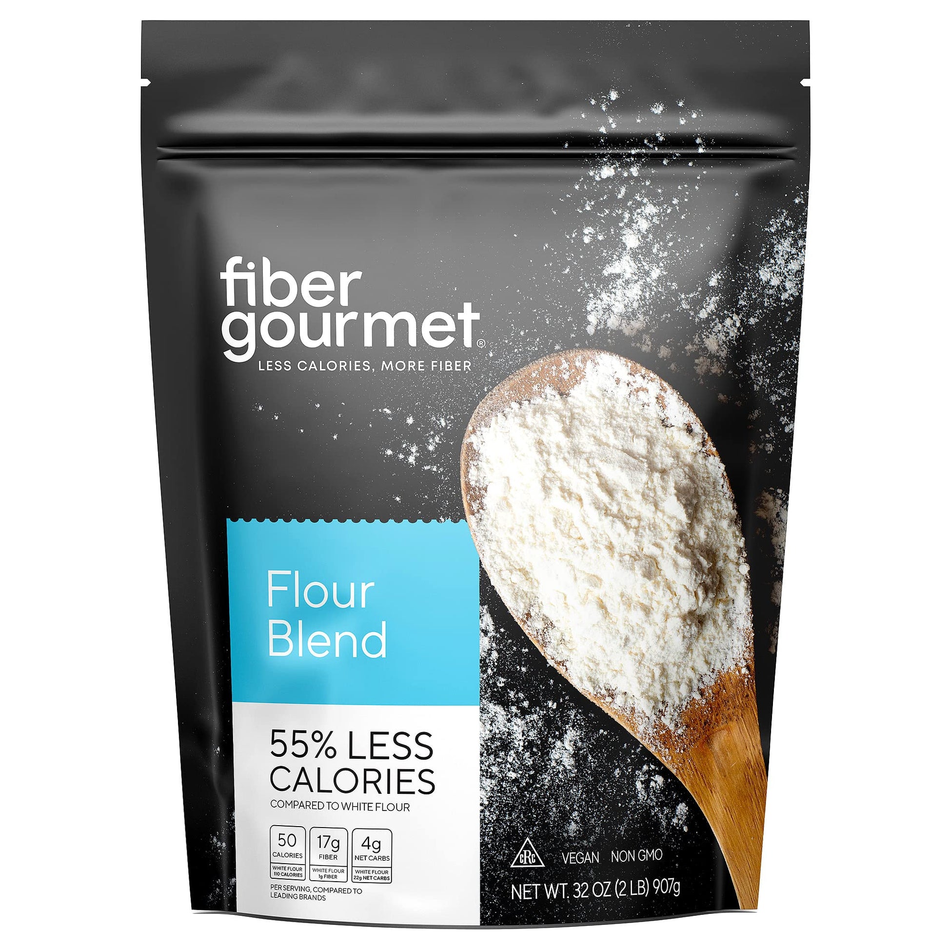 Fiber Gourmet Low Net Carb Flour Blend, Keto Friendly, Non-GMO, Vegan All-Purpose flour, 55% Less Calories Compared to White Flo