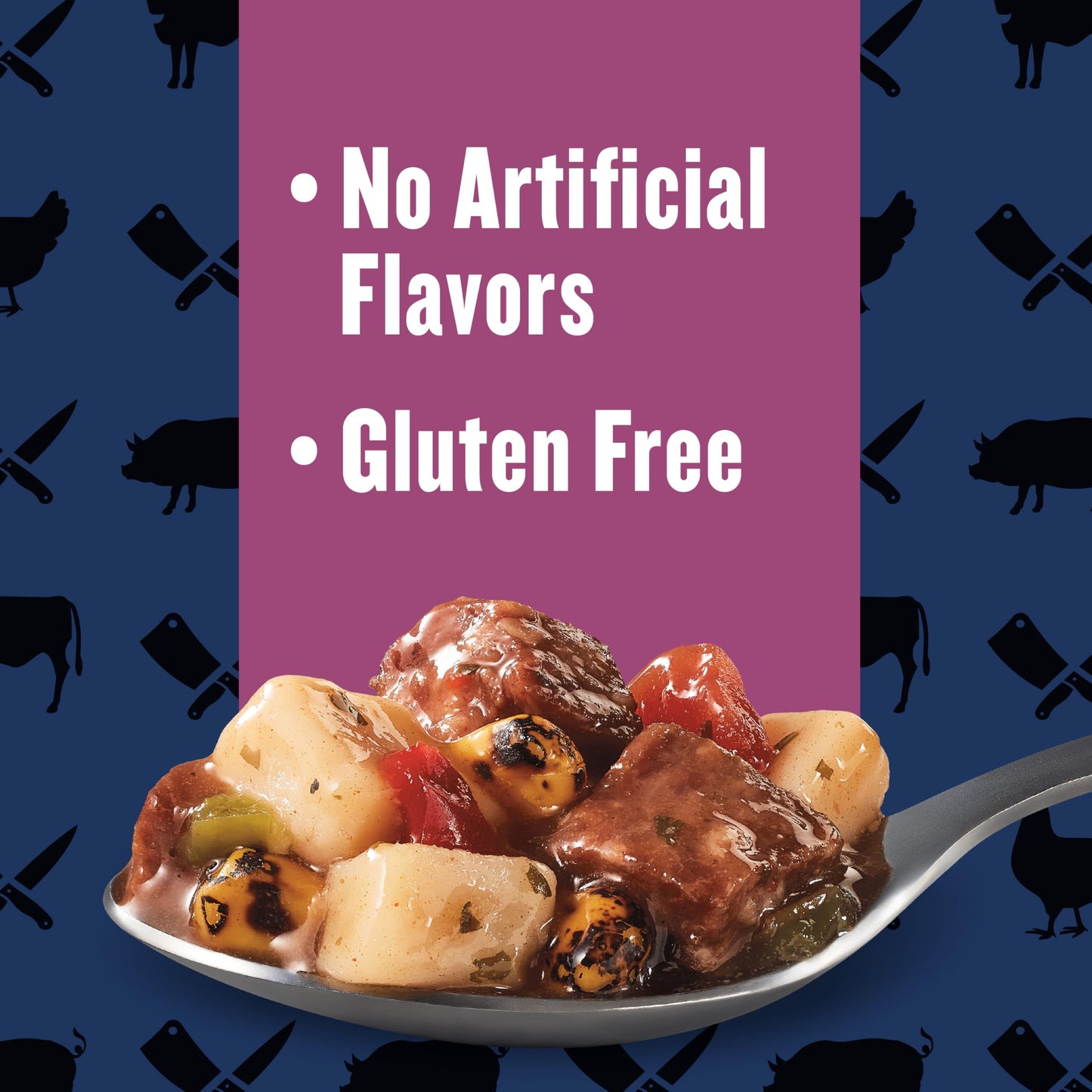 Progresso Pitmaster Hearty Smokehouse Style  Steak and Potatoes with Roasted Vegetables  Gluten Free  Canned Soup  18.5 oz