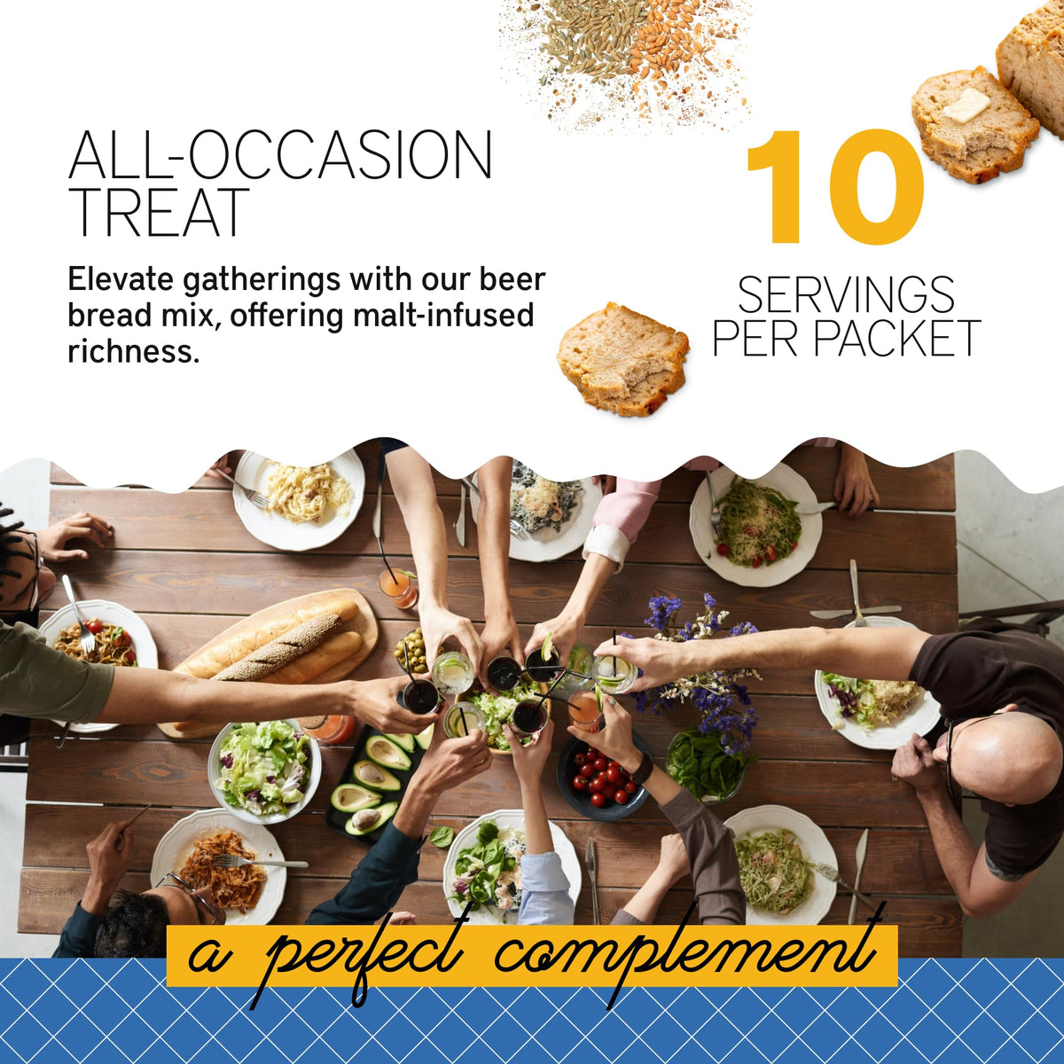 Southern Living Gourmet Malt-Inspired Bread Mix, Easy-To-Bake Delight, Perfect For Potlucks & Parties, Dessert Bread, 1 Mix