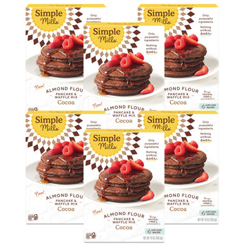Simple Mills Almond Flour Pancake & Waffle Mix, Cocoa, Nothing Artificial, No Preservatives, Kosher & Paleo Friendly, Gluten Fre