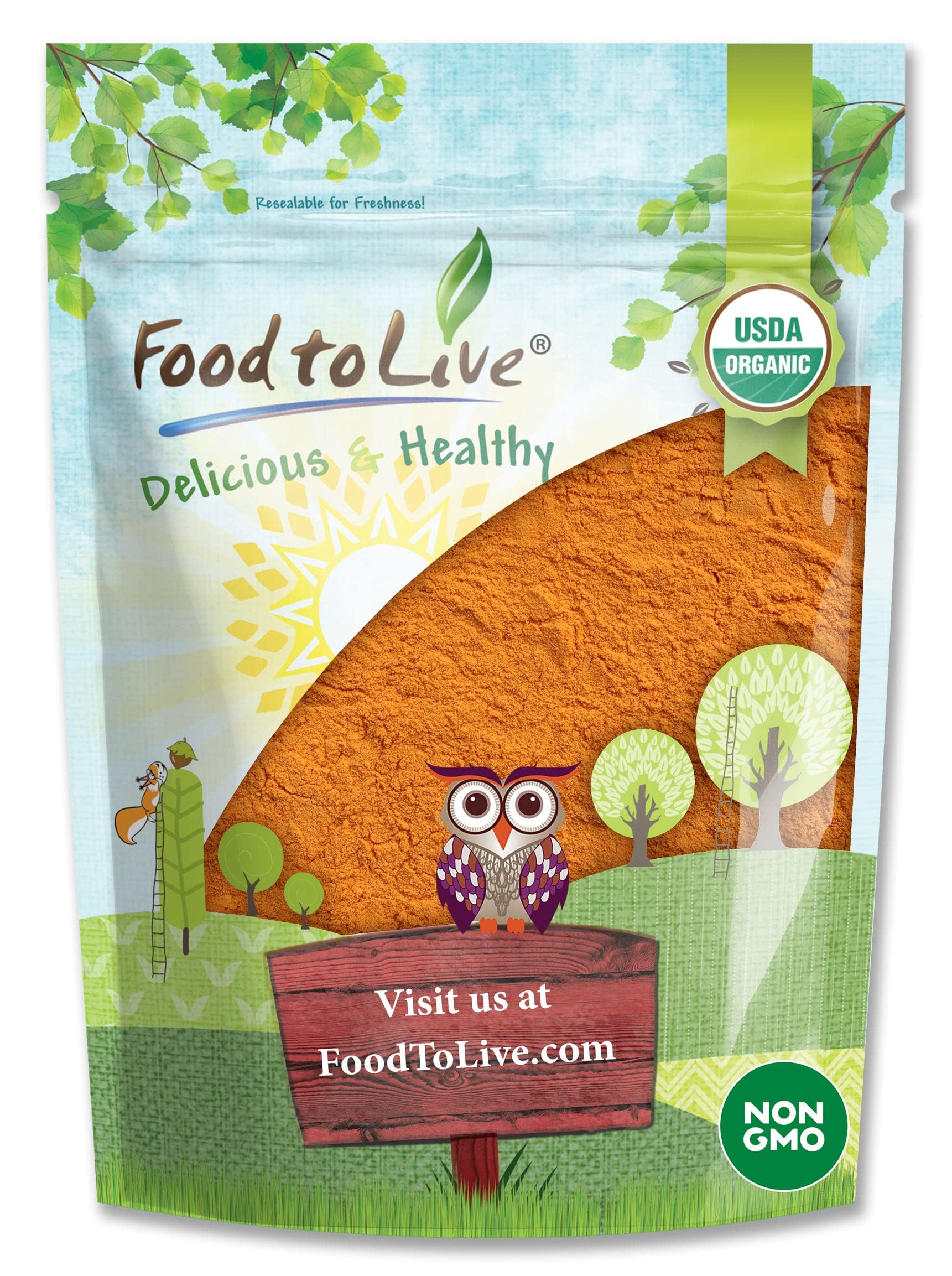 Food to Live Organic Goji Berry Powder, 5 Pounds Non-GMO, Kosher, Vegan, Bulk, Contains Maltodextrin
