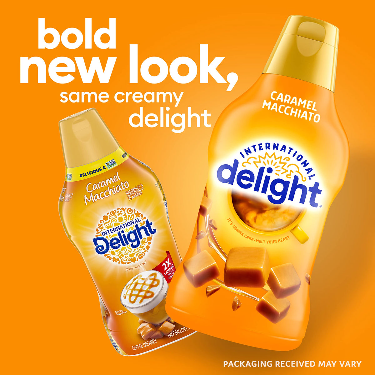 International Delight Coffee Creamer, Caramel Macchiato, Refrigerated Flavored Creamer, 64 FL OZ Bottle