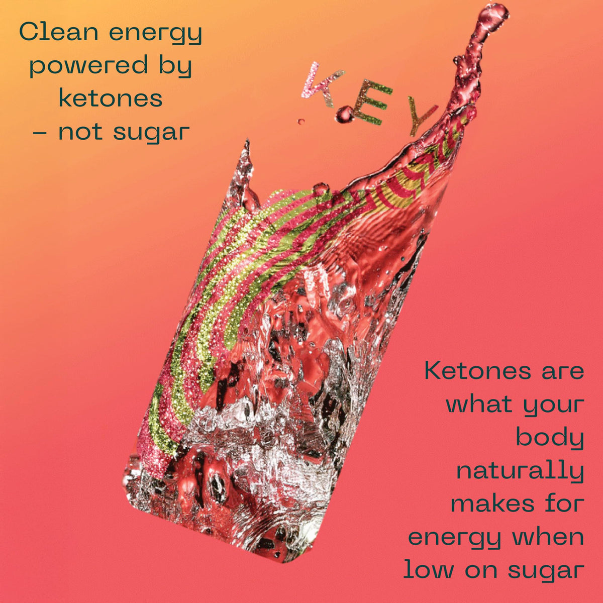 Key Ketone Energy Drink - Sugar Free, 80Mg Low Caffeine, All Natural, 11.5G Ketones, Long Lasting Energy, Green Tea & L-Theanine For Mental Focus, Pineapple Passionfruit (Pack Of 12)