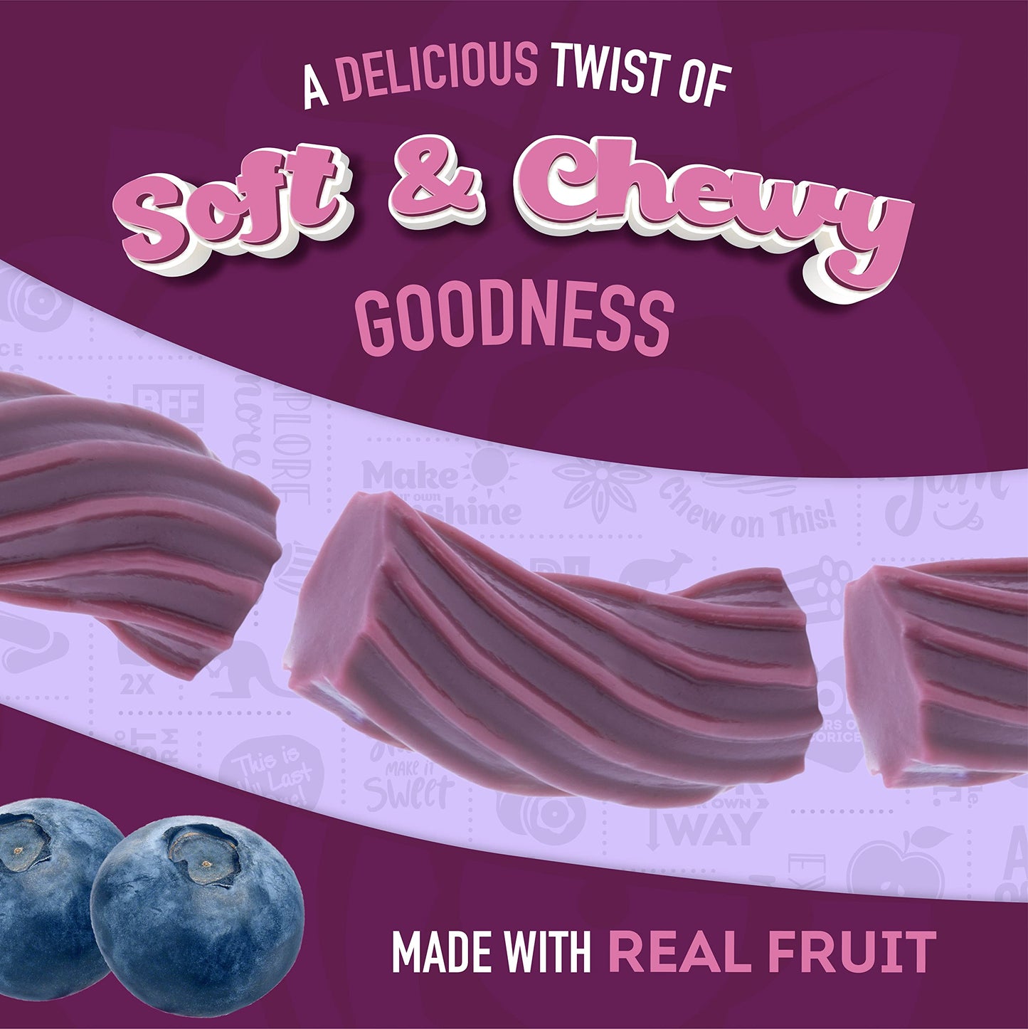 Wiley Wallaby Licorice 24 Ounce Classic Gourmet Soft & Chewy Australian Huckleberry Licorice Candy Twists, 3 Pack